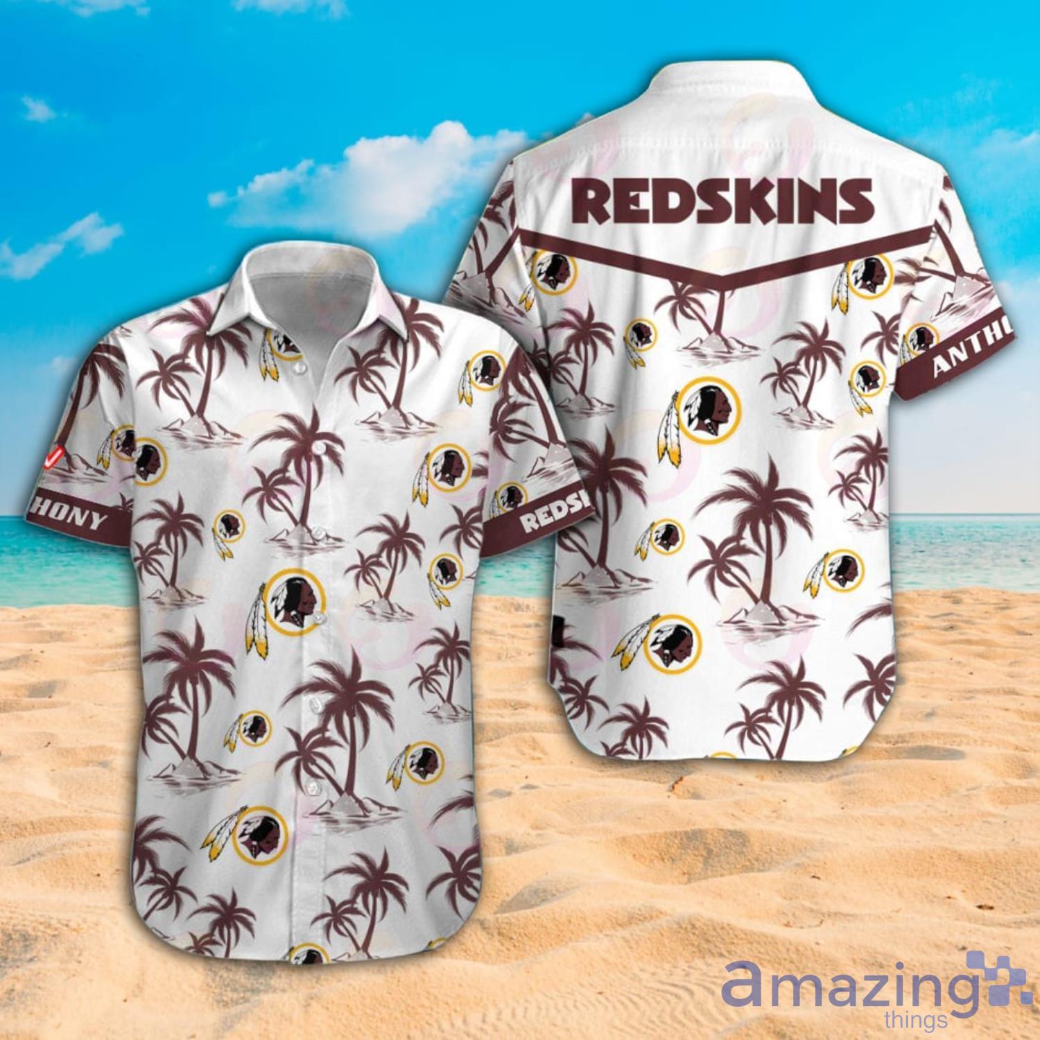 Personalized Washington Redskins NFL Hawaiian Shirt, beach shorts