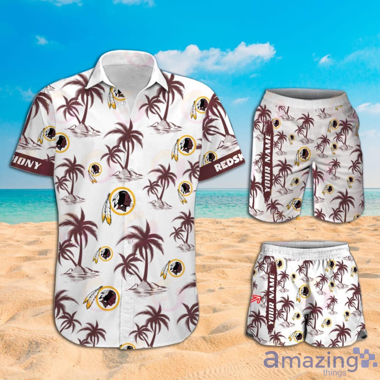 Personalized Washington Redskins NFL Hawaiian Shirt, beach shorts