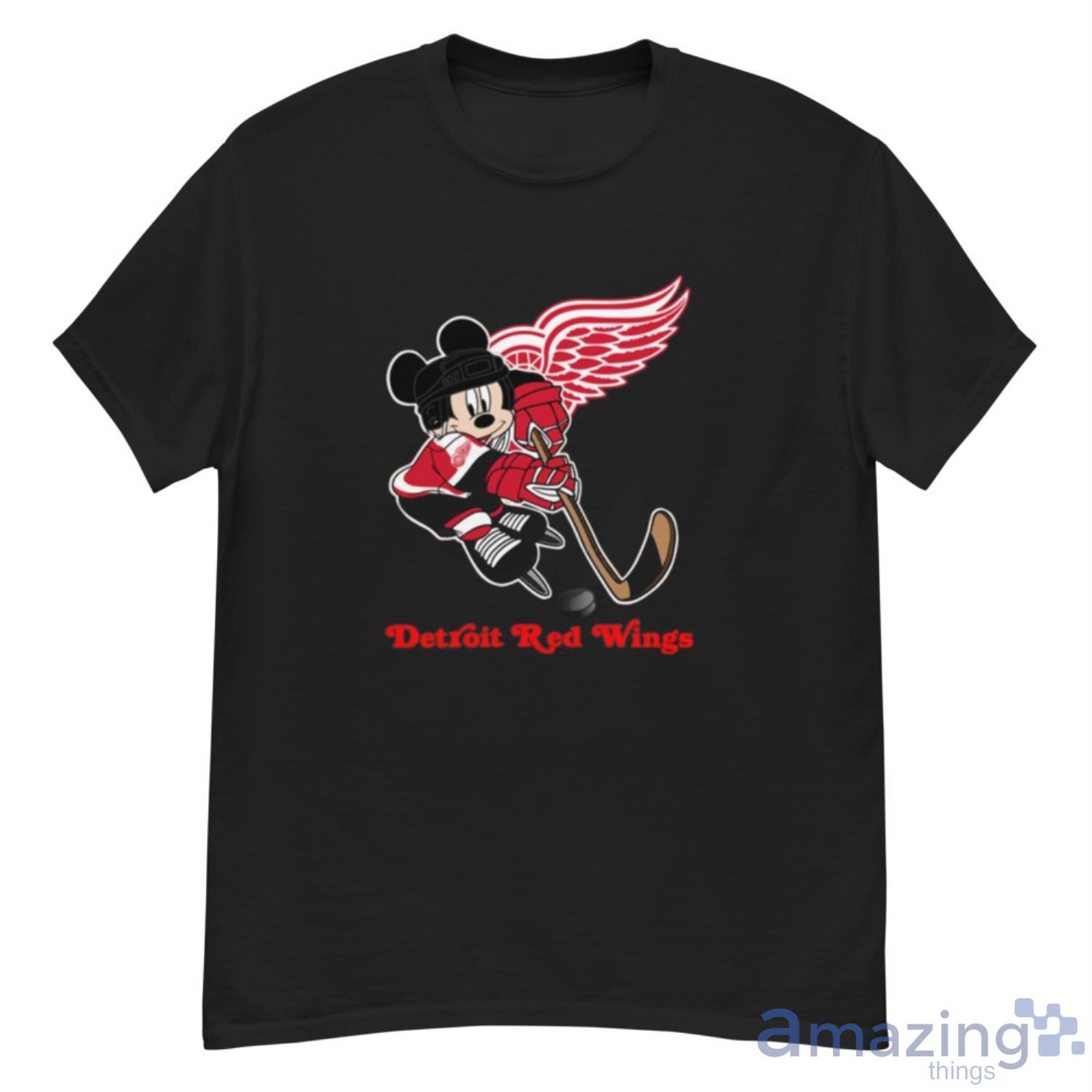 Vintage 90s Detroit Red Wings Logo 7 Graphic T-Shirt NHL Hockey Sz