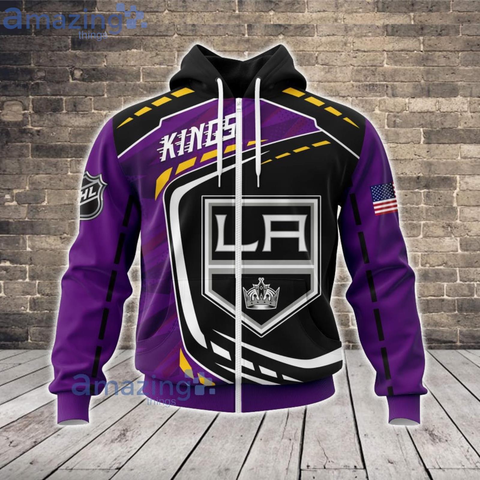 NHL Los Angeles Kings 3D Hoodie Zip Hoodie For Fans Sport Team image NHL Los Angeles Kings 3D Hoodie Zip Hoodie For Fans Sport Team Product Photo 2