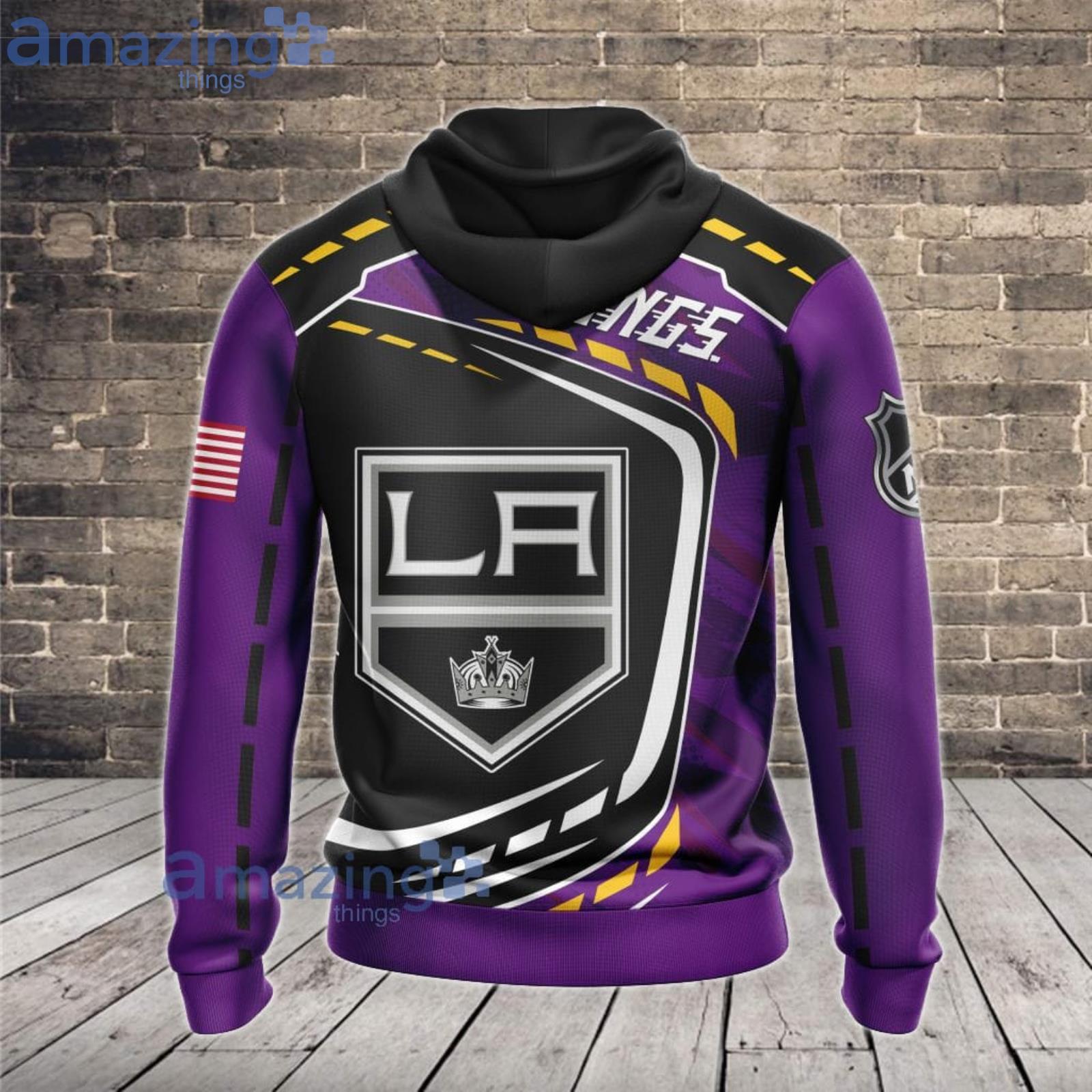 NHL Los Angeles Kings 3D Hoodie Zip Hoodie For Fans Sport Team image NHL Los Angeles Kings 3D Hoodie Zip Hoodie For Fans Sport Team Product Photo 3