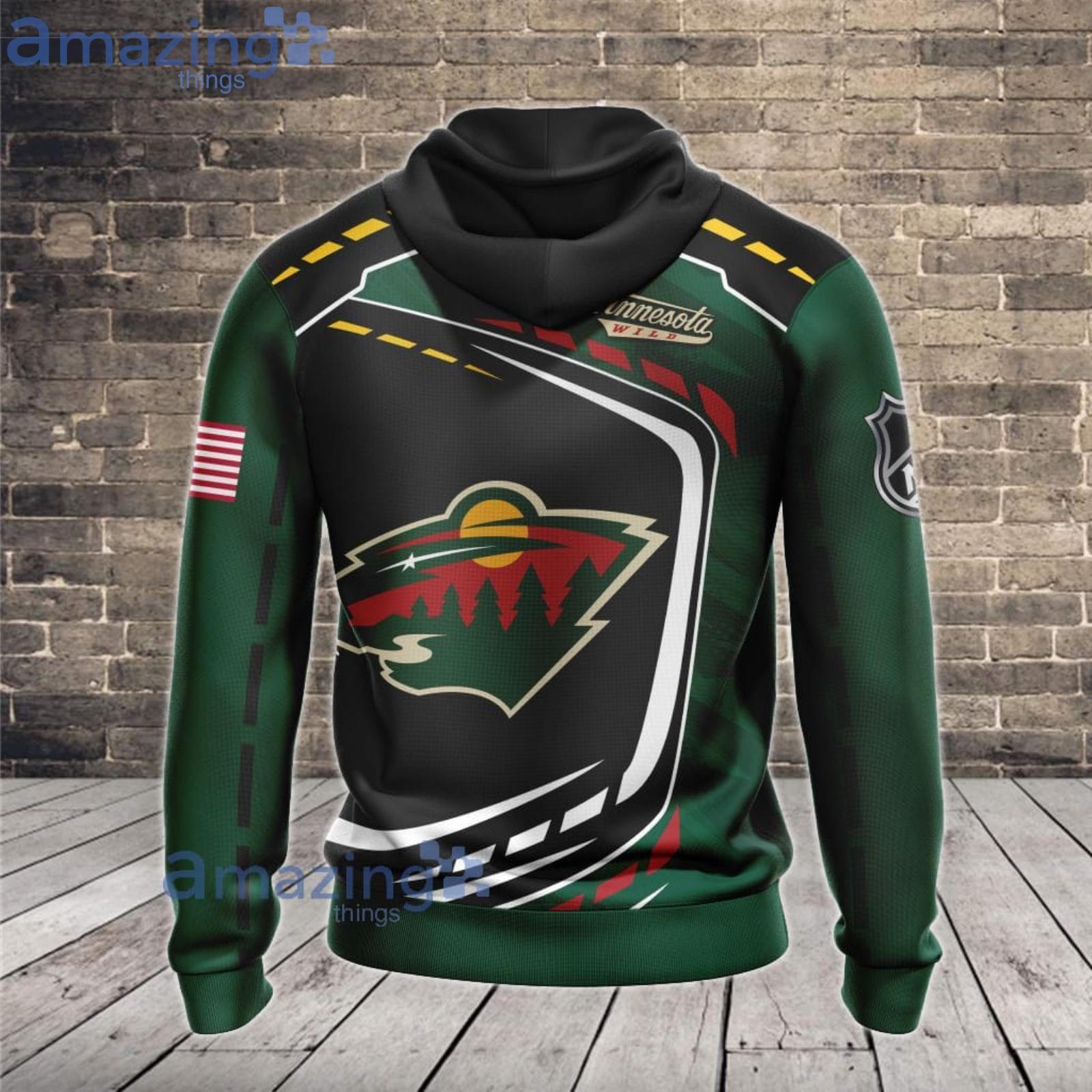 NHL Minnesota Wild 3D Hoodie Zip Hoodie For Fans Sport Team image NHL Minnesota Wild 3D Hoodie Zip Hoodie For Fans Sport Team Product Photo 3