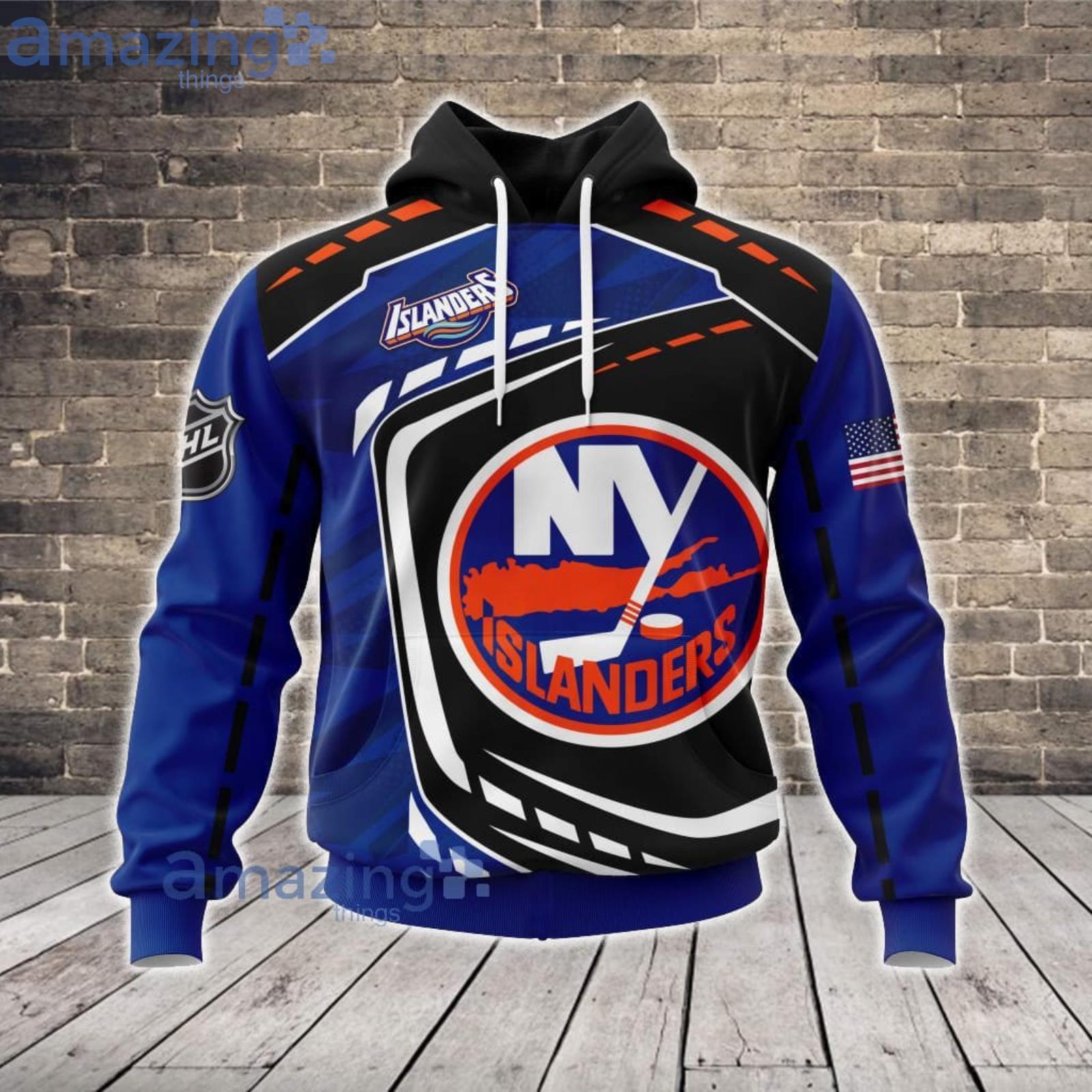NHL New York Islanders 3D Hoodie Zip Hoodie For Fans Sport Team Product Photo 1