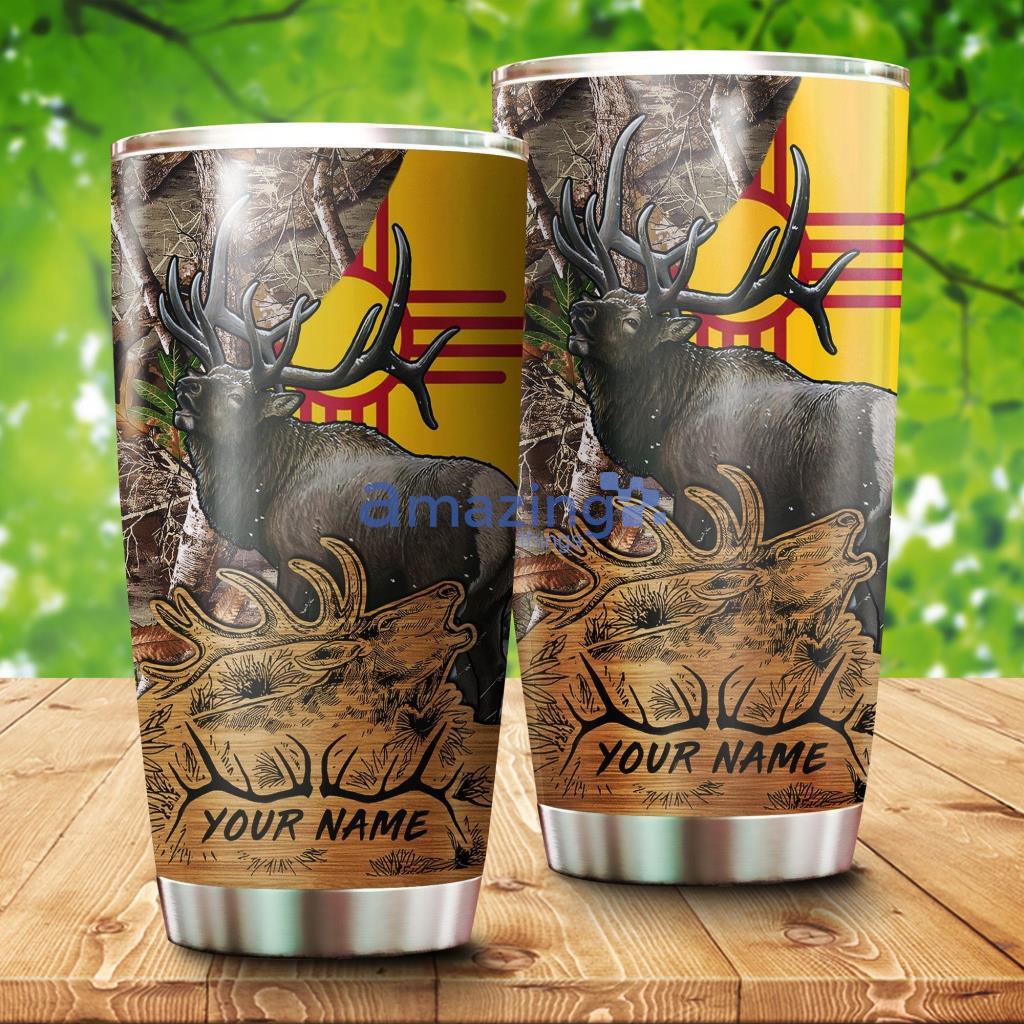Nm New Mexico Best Elk Hunting Camo Custom Name Stainless Steel Tumbler - NmNewMexicoBestElkHuntingCamoCustomizeNameStainlessSteelTumbler