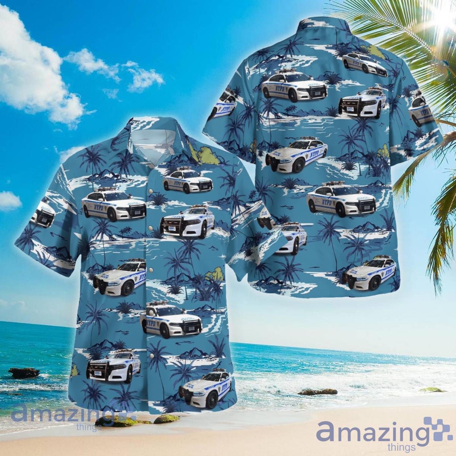 NYPD Highway Patrol Beach Summer Gift Hawaiian Shirt For Fans Product Photo 1