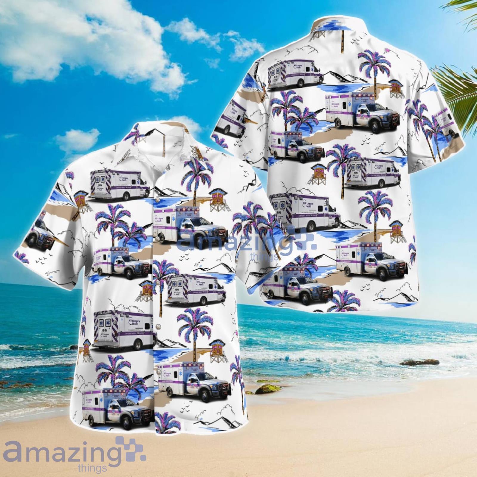 NYU Langone Health EMS Ambulance New York City New York Summer Gift Hawaiian Shirt Product Photo 1