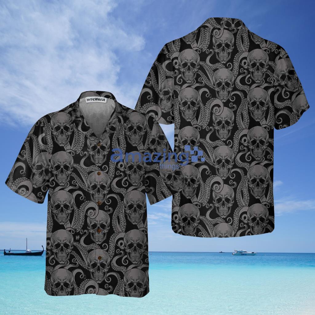 Octopus Tentacles And Skull Hawaiian Shirt - Octopus Tentacles And Skull Hawaiian Shirt