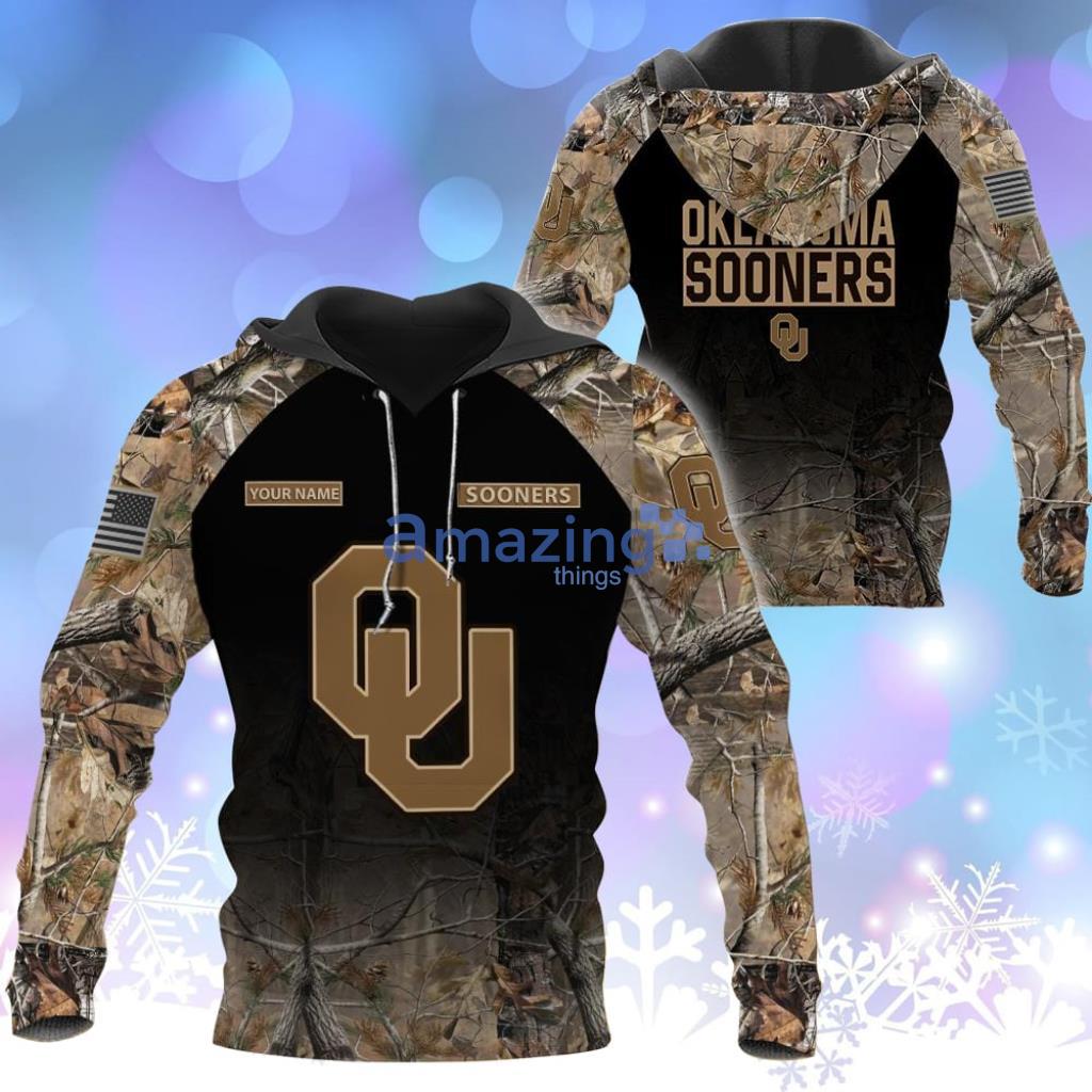 Oklahoma State Cowboyst Personalized Camo Hunting 3D Hoodie