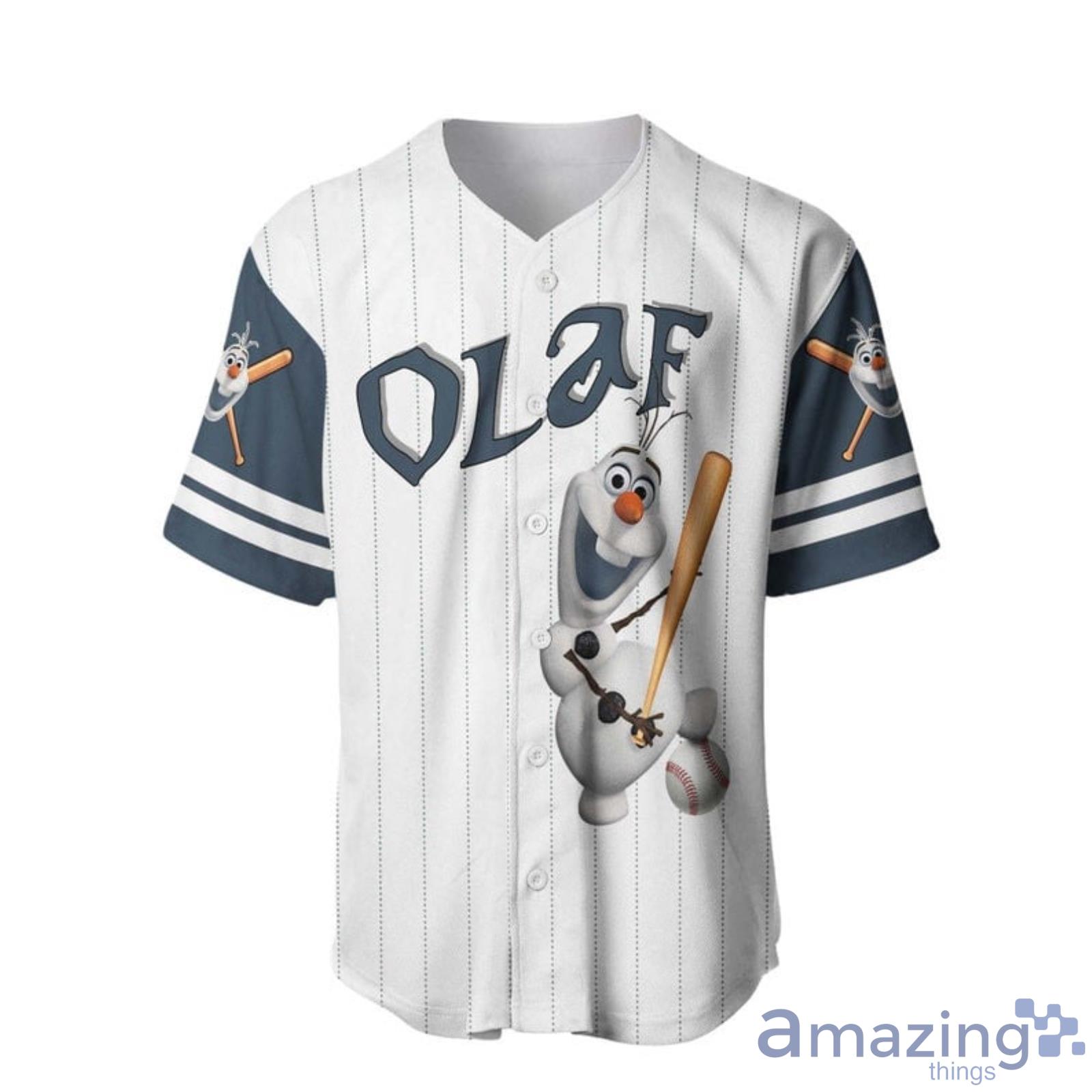 Olaf Frozen Baseball Jersey Men's Women's Short Sleeve Jersey