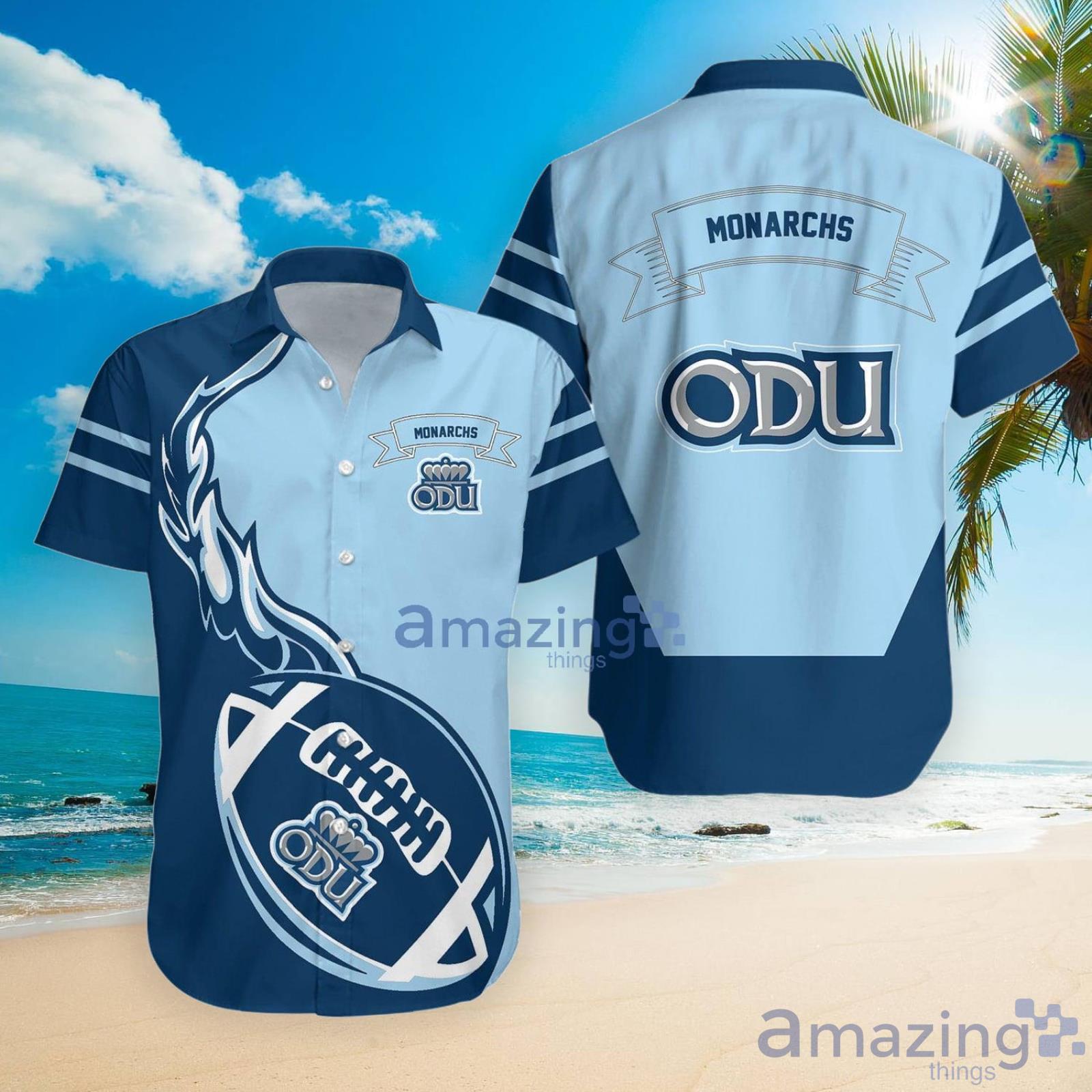 Old Dominion Monarchs Ncaa Flame Ball Hawaiian Shirt For Fans image Old Dominion Monarchs Ncaa Flame Ball Hawaiian Shirt For Fans Product Photo 4