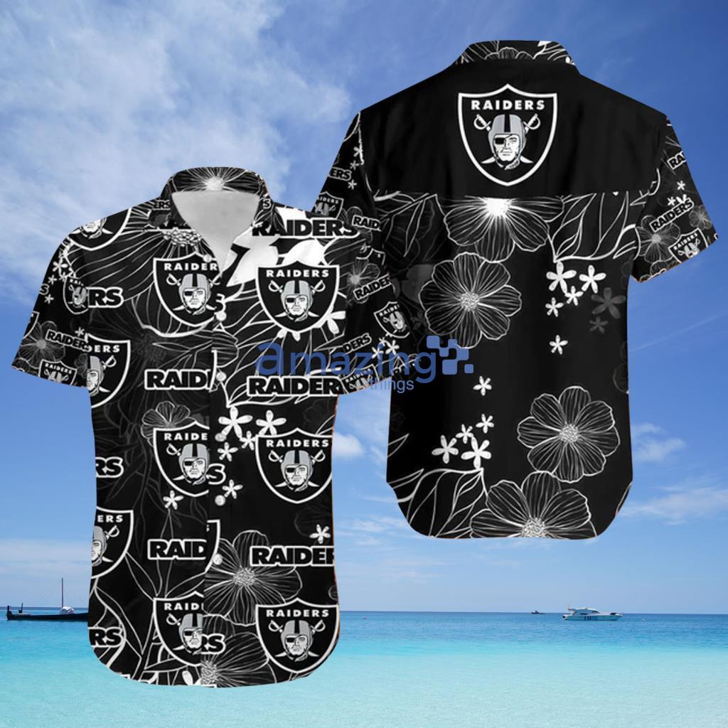 Onres design Las Vegas Raiders Aloha  Black Hawaiian Shirt - Onres design Las Vegas Raiders Aloha  Black Hawaiian Shirt