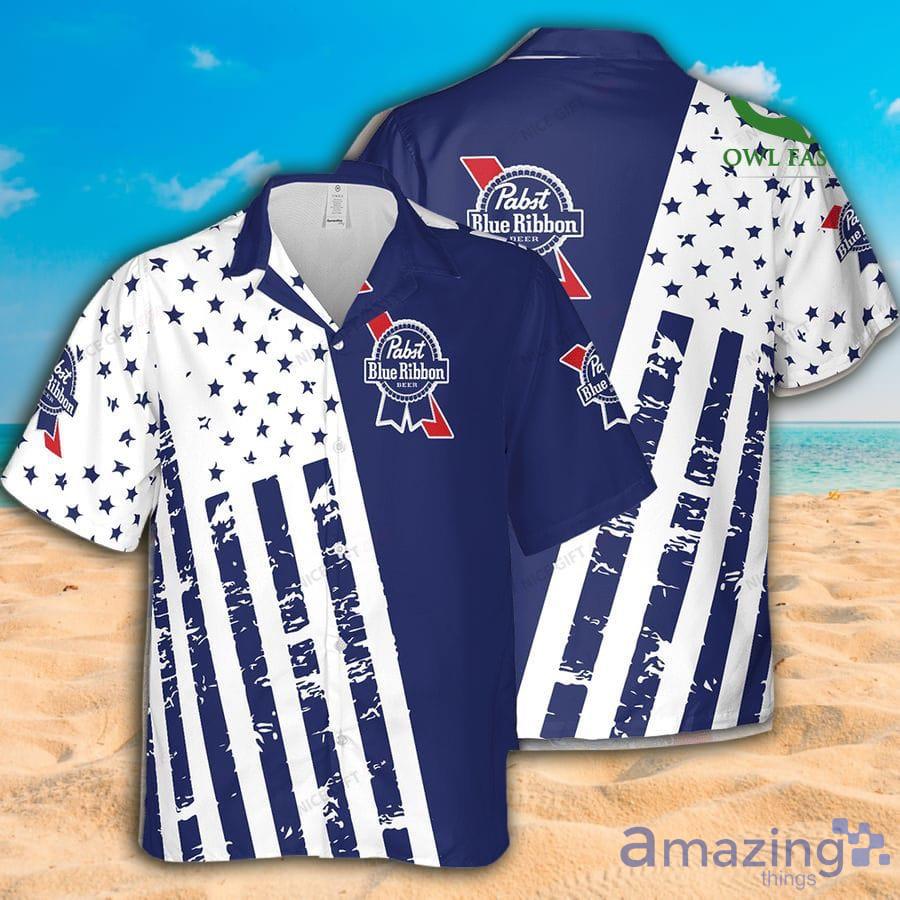 Pabst Blue Ribbon Hawaiian Shirt Beer Gift For Beach Trip