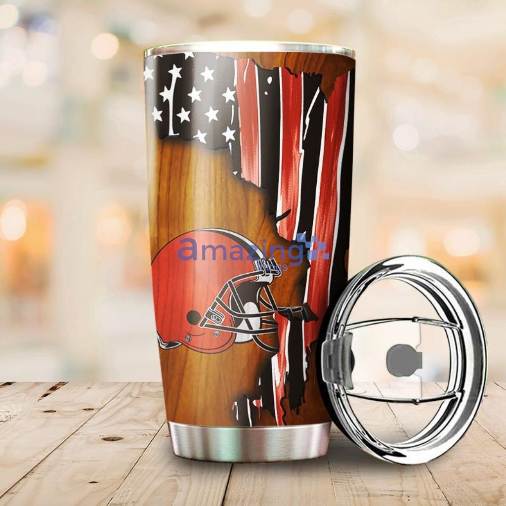 Personalized Cleveland Browns Wood  Tumbler - 3