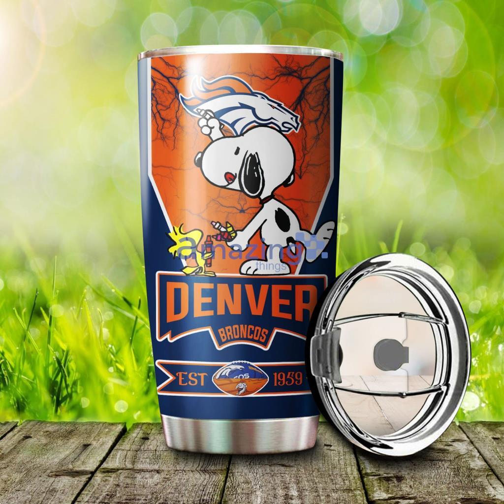 Personalized Denver Broncos Snoopy Tumbler