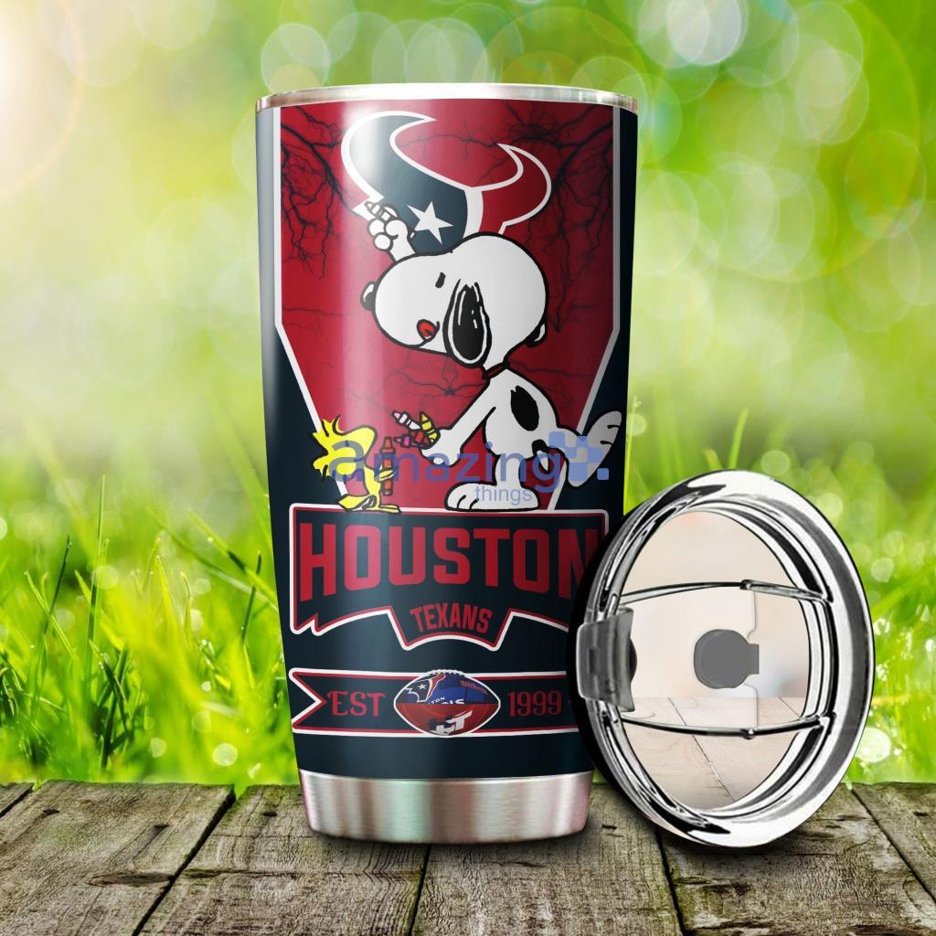Personalized Houston Texans Snoopy  Tumbler - 3