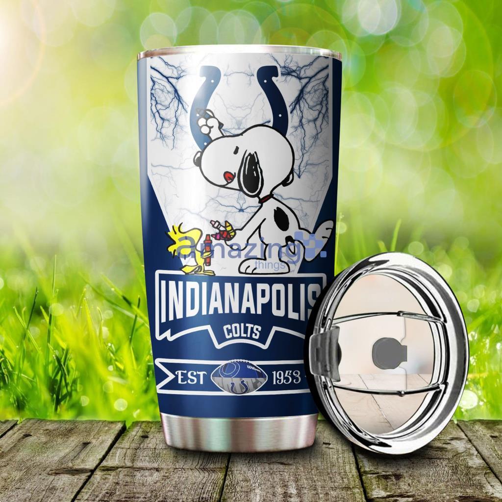 Personalized Indianapolis Colts Snoopy  Tumbler - 3