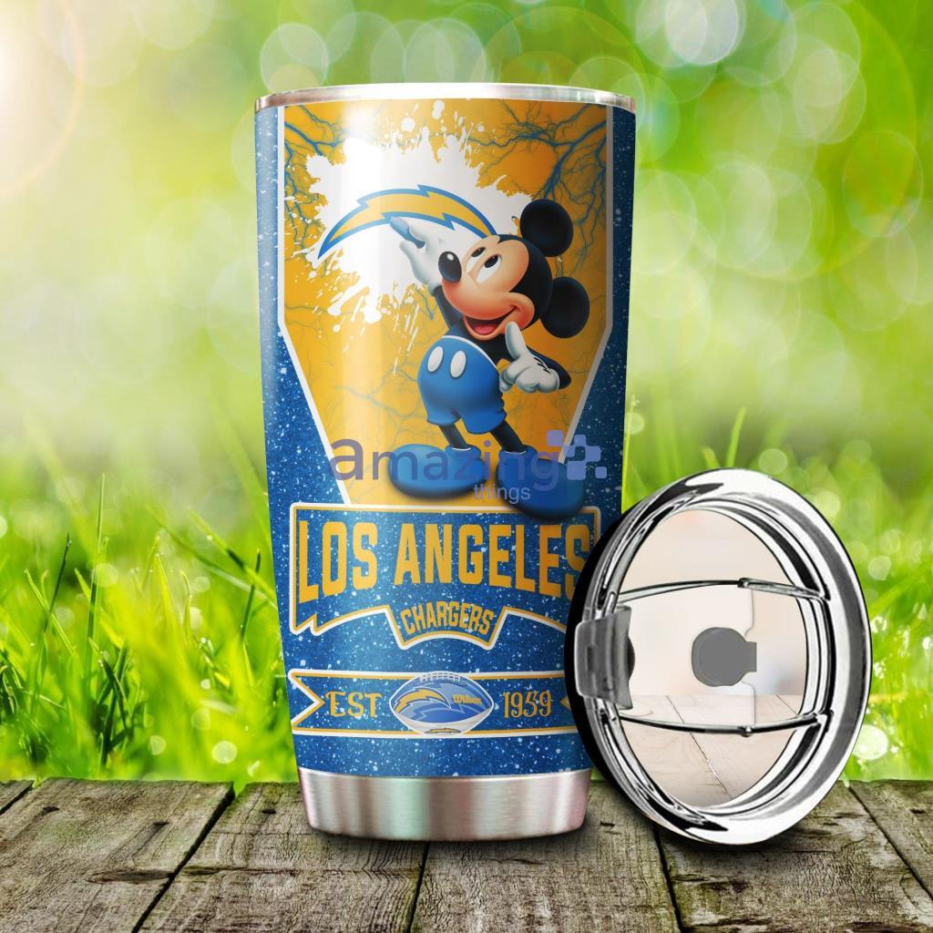 Personalized Los Angeles Chargers Mickey Mouse  Tumbler - 3