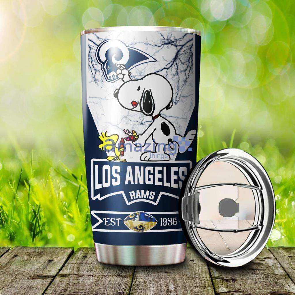 Personalized Los Angeles Rams Snoopy  Tumbler - 3