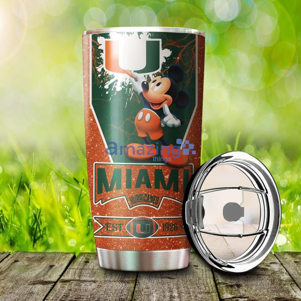Personalized Miami Hurricanes Est 1926 Mickey Mouse  Tumbler - 3