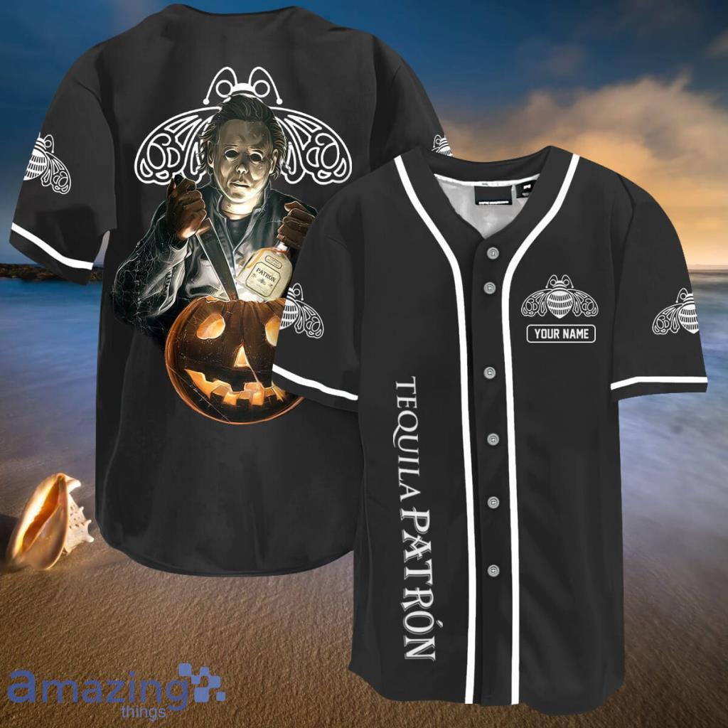 Personalized Michael Myers Pumpkin Tequila Patron Halloween Baseball Jersey Shirt - Personalized Michael Myers Pumpkin Tequila Patron Halloween Baseball Jersey Shirt Personalized Michael Myers Pumpkin Tequila Patron Halloween Baseball Jersey Shirt - Personalized Michael Myers Pumpkin Tequila Patron Halloween Baseball Jersey Shirt
