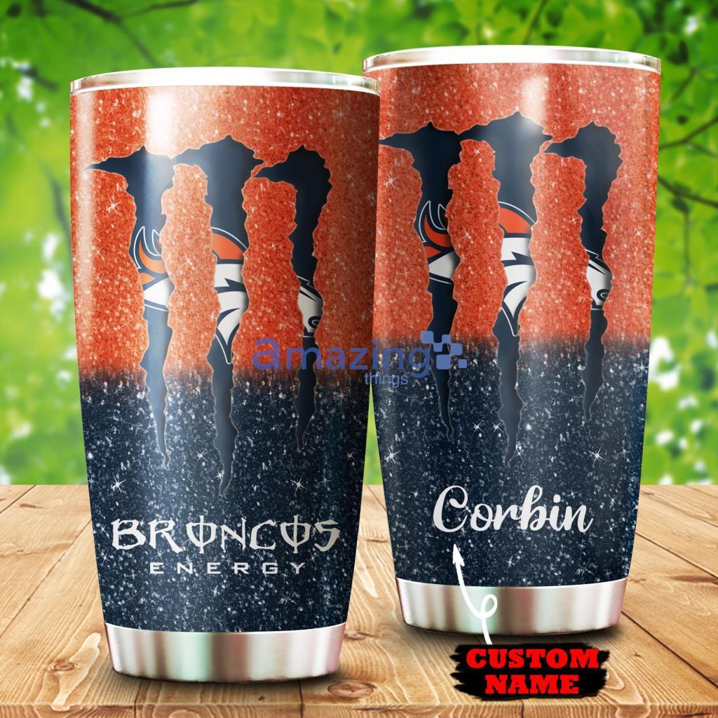 Personalized Monter Custom Name Tumbler Denver Broncos NFL - 2