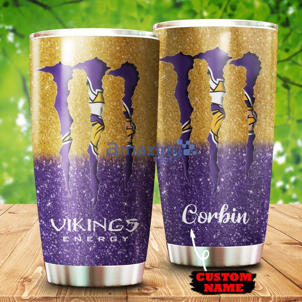 Personalized Monter Custom Name Tumbler Minnesota Vikings NFL - 1
