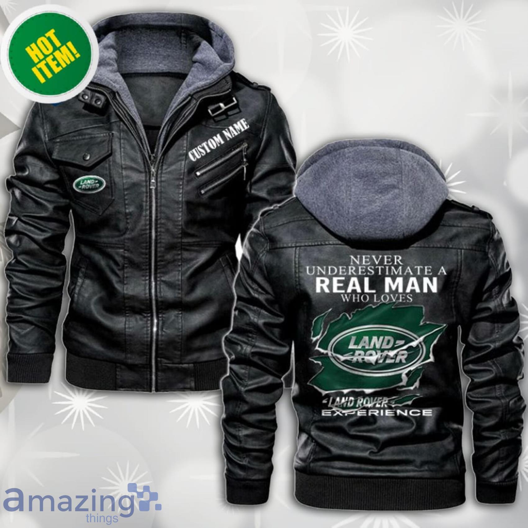 Personalized Name Never Underestimate A Real Man Who Loves Land Rover Leather Jacket image Personalized Name Never Underestimate A Real Man Who Loves Land Rover Leather Jacket Product Photo 2