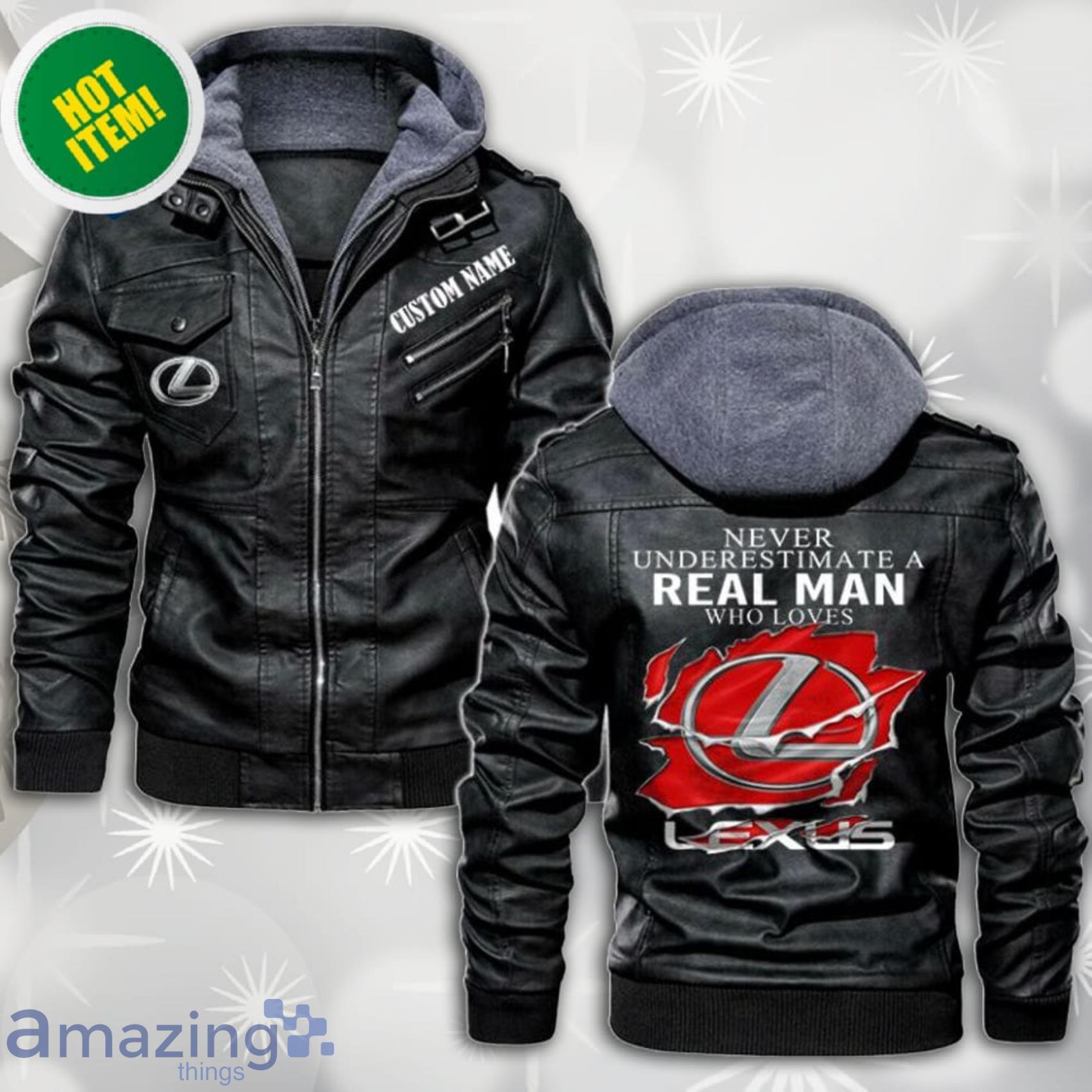 Personalized Name Never Underestimate A Real Man Who Loves Lexus Leather Jacket image Personalized Name Never Underestimate A Real Man Who Loves Lexus Leather Jacket Product Photo 2