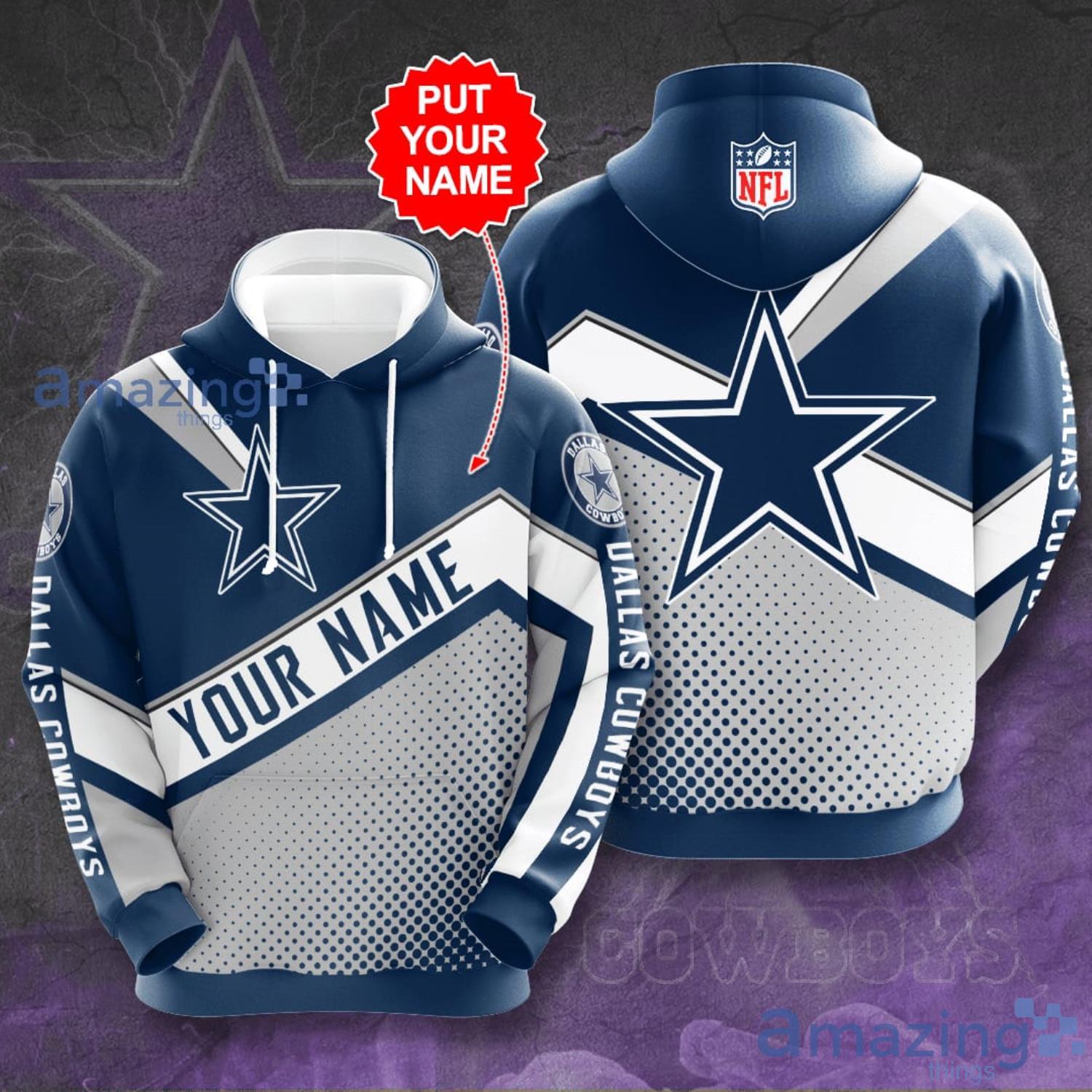 Personalized Name NFL Dallas Cowboys 3D Hoodie