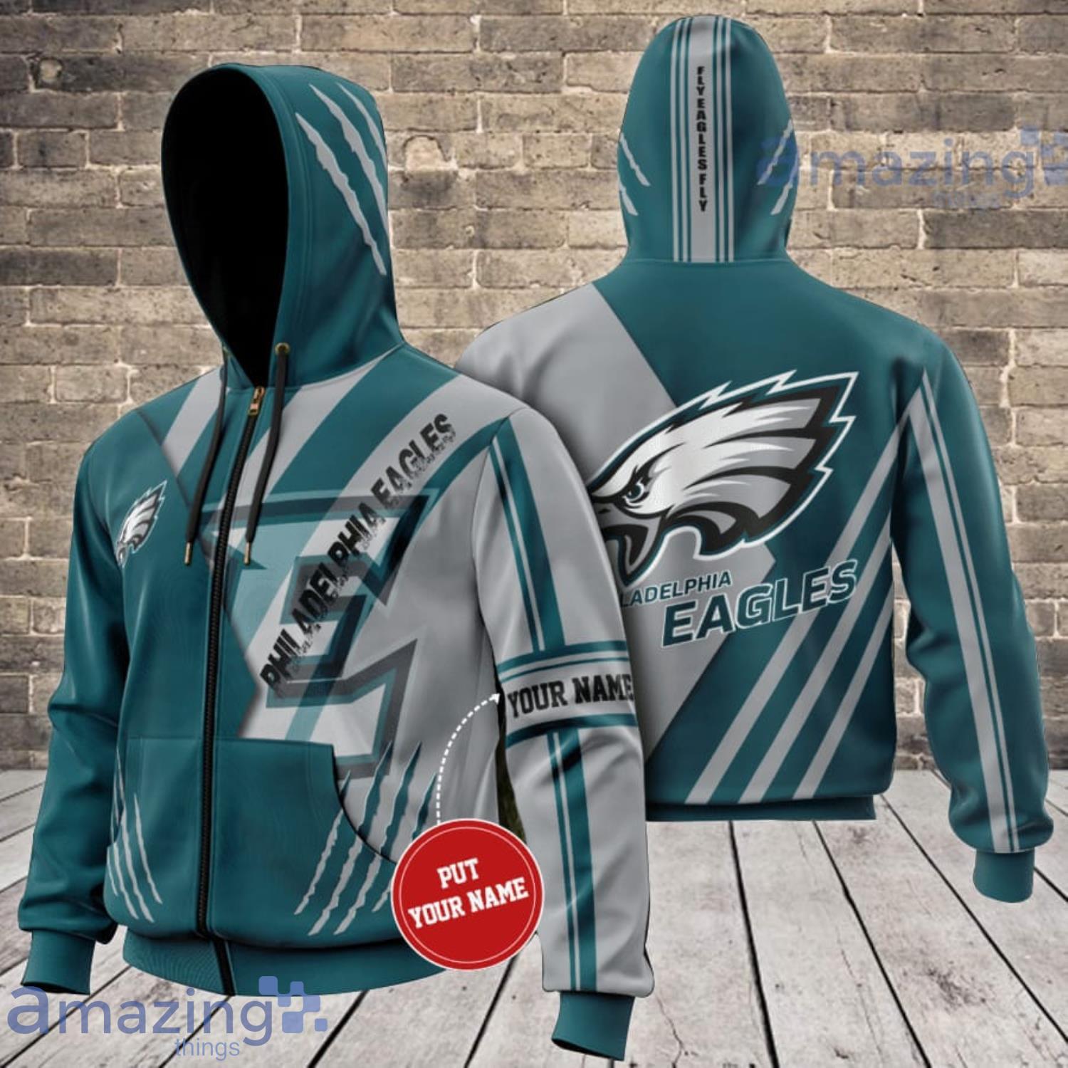 Custom Name Philadelphia Eagles 3D Unisex Hoodie