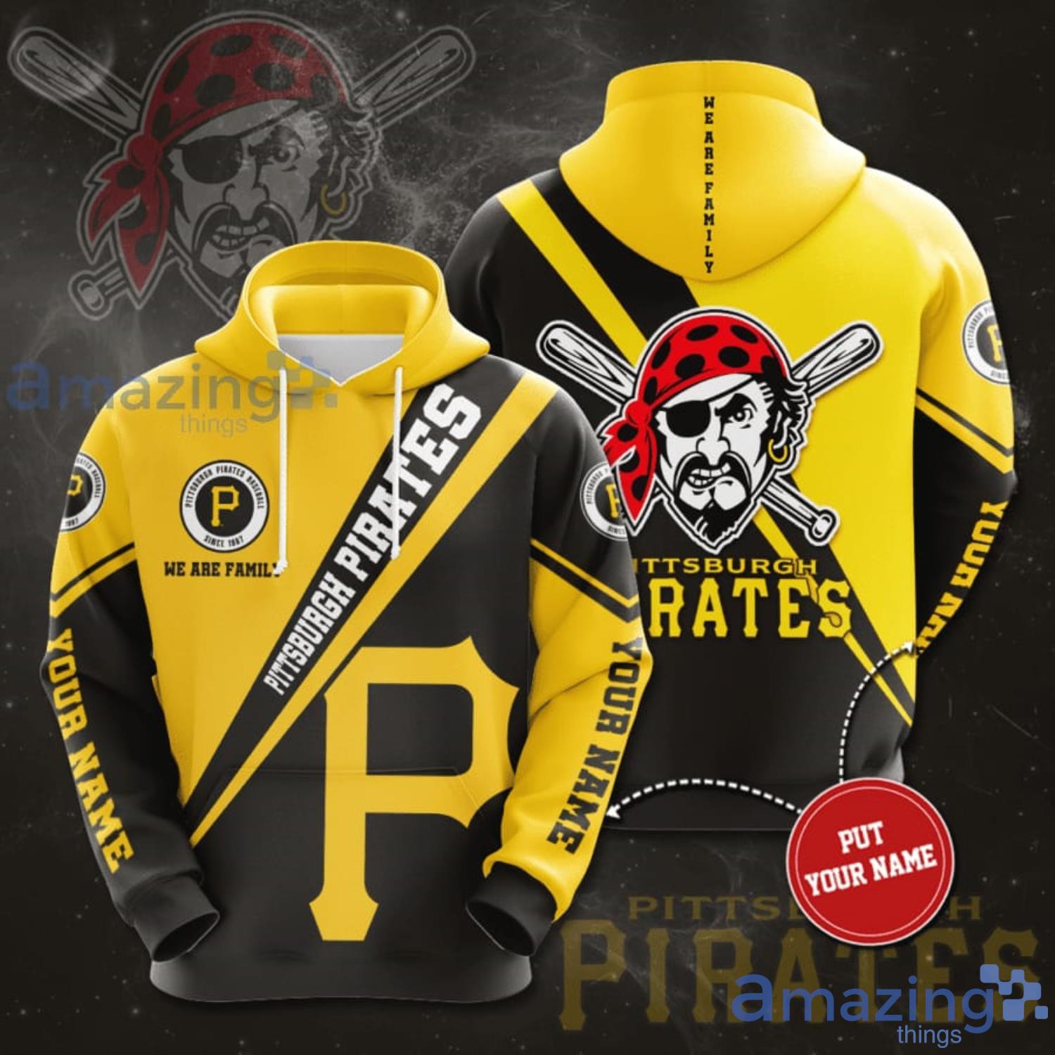 Personalized Pittsburgh Steelers American Skull Black And Yellow