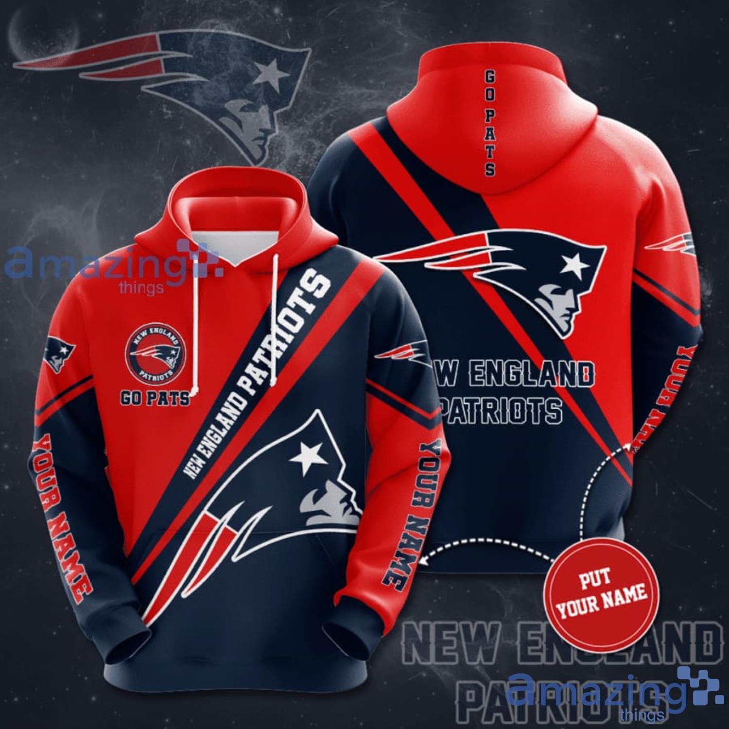 Womens Patriots Hoodie 3D Gorgeous New England Patriots Gift - Personalized  Gifts: Family, Sports, Occasions, Trending