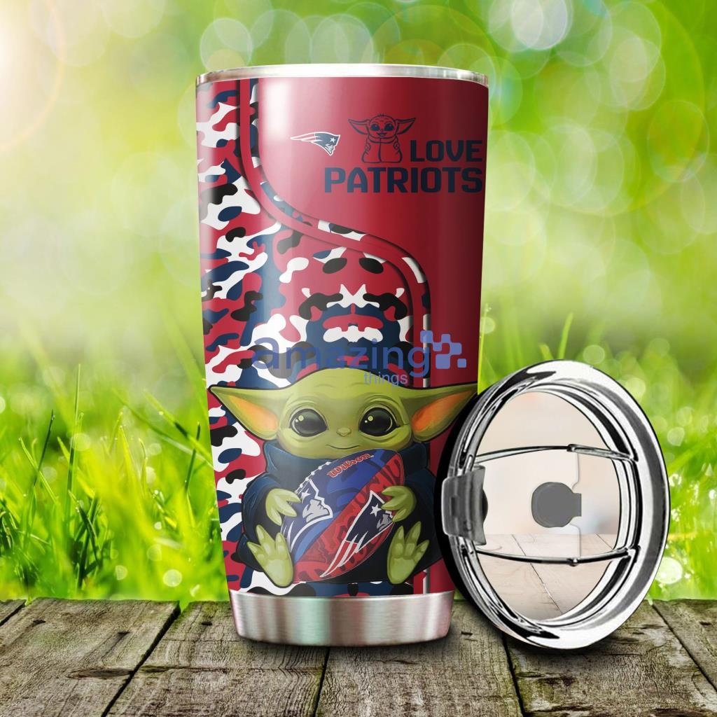 Personalized New England Patriots Baby Yoda  Tumbler - 3