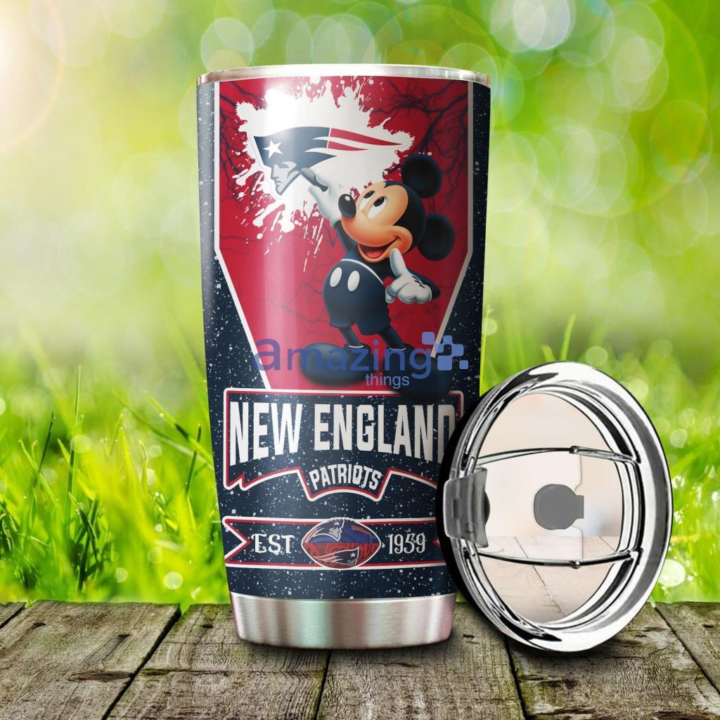 Personalized New England Patriots Mickey Mouse Tumbler - 3