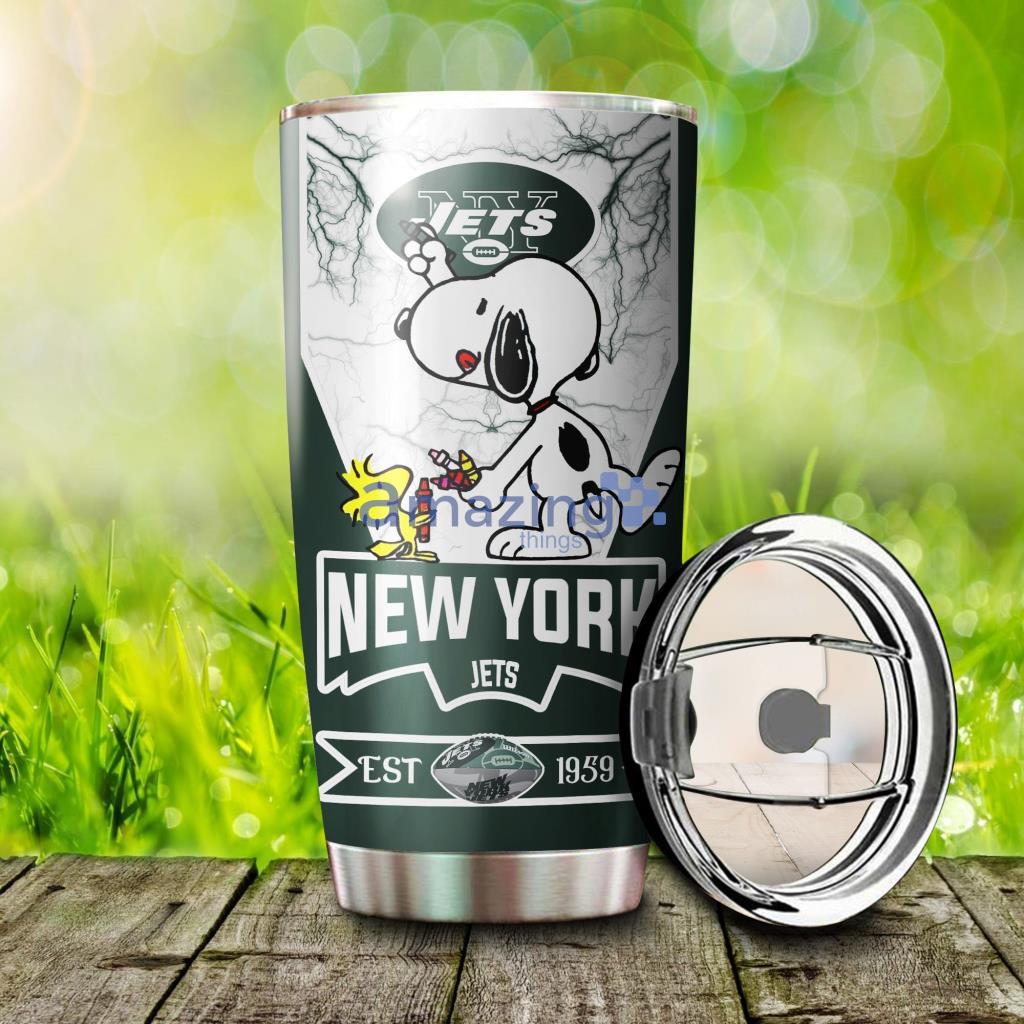 Personalized New York Jets Snoopy  Tumbler - 3