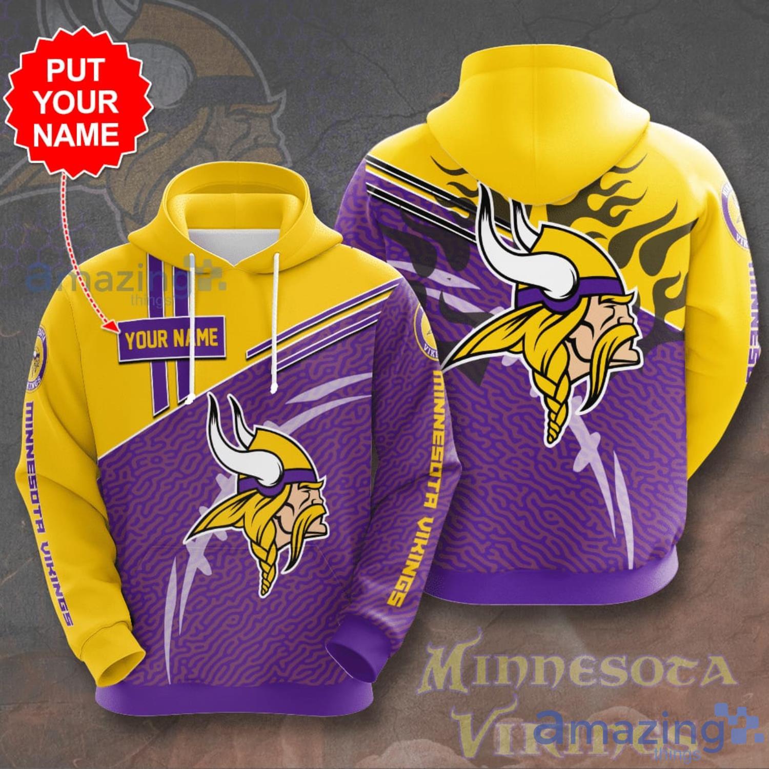 20% OFF Minnesota Vikings Hoodies Cheap 3D Sweathsirt Long Sleeve