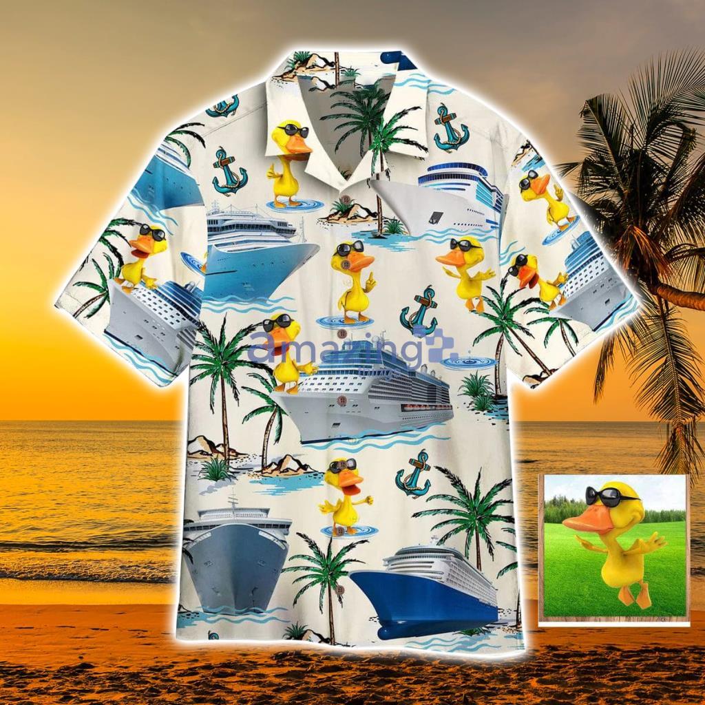 Personalized Photo Cruising Duck Custom Hawaiian Shirt - Personalized Hawaiian Shirts, Custom Photo Gifts, Cruising Duck Custom Hawaiian Shirt, Animal Hawaiian Shirt_4479