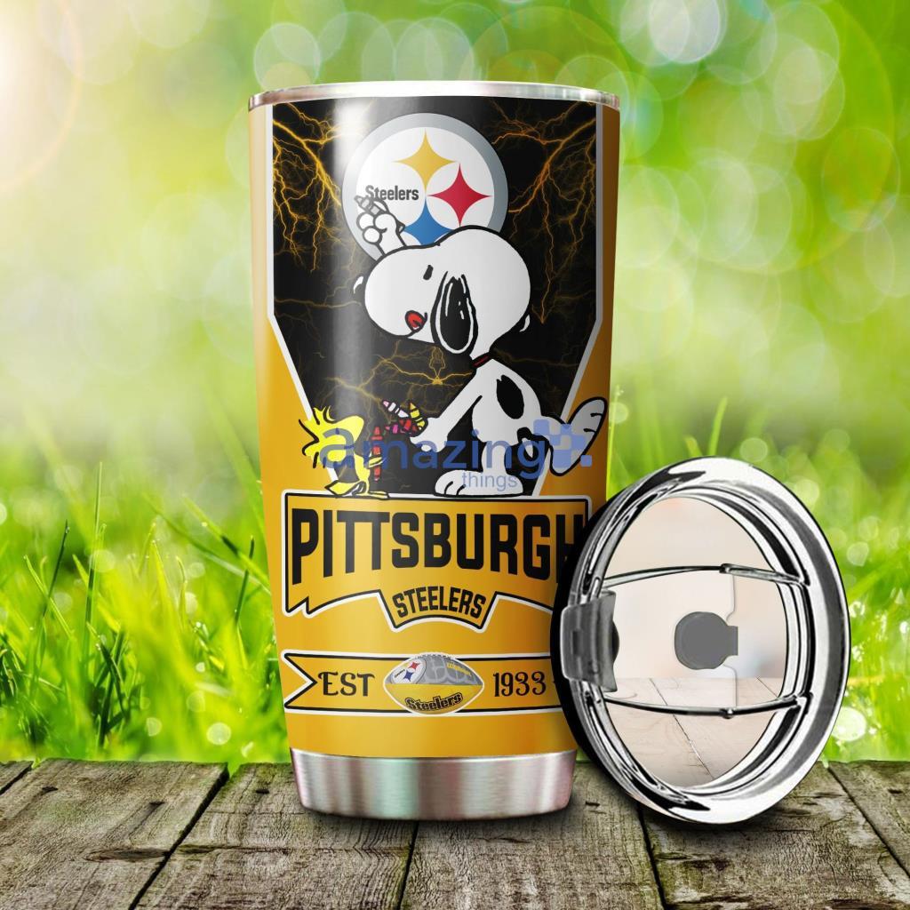 Personalized Pittsburgh Steelers Snoopy  Tumbler - 3