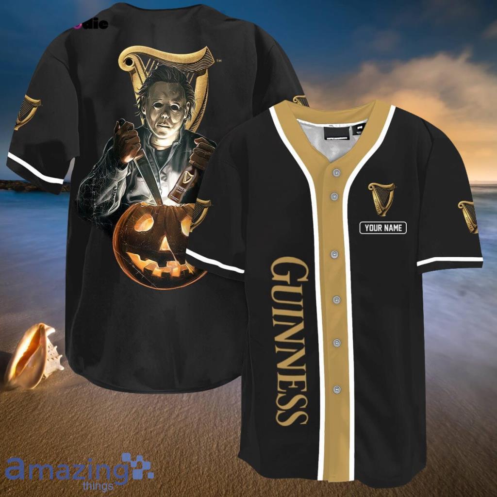 Scary Michael Myers Pumpkin Halloween Personalized Baseball Jersey Shirt