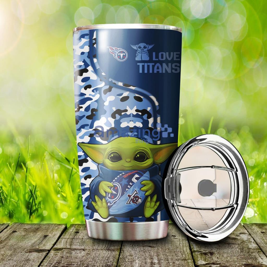 Personalized Tennessee Titans Baby Yoda  Tumbler - 3