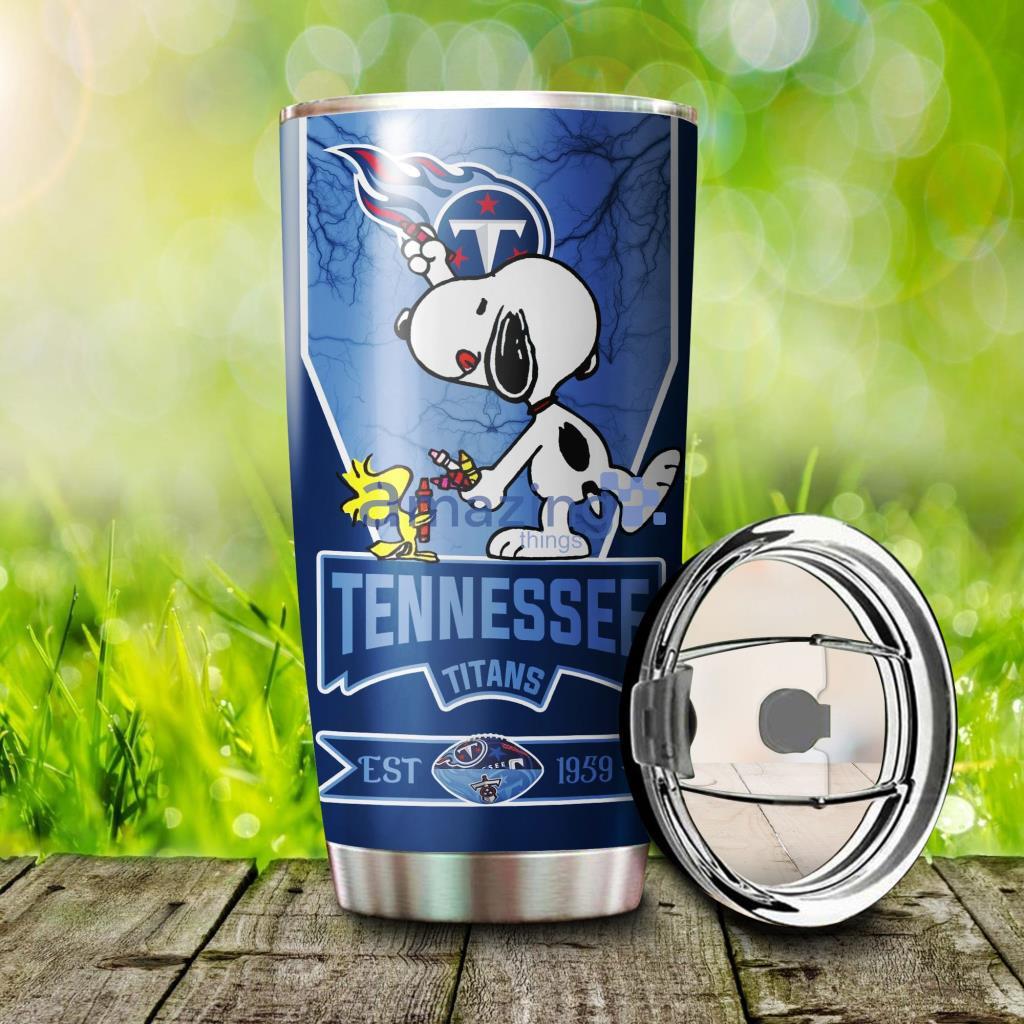 Personalized Tennessee Titans Snoopy  Tumbler - 3