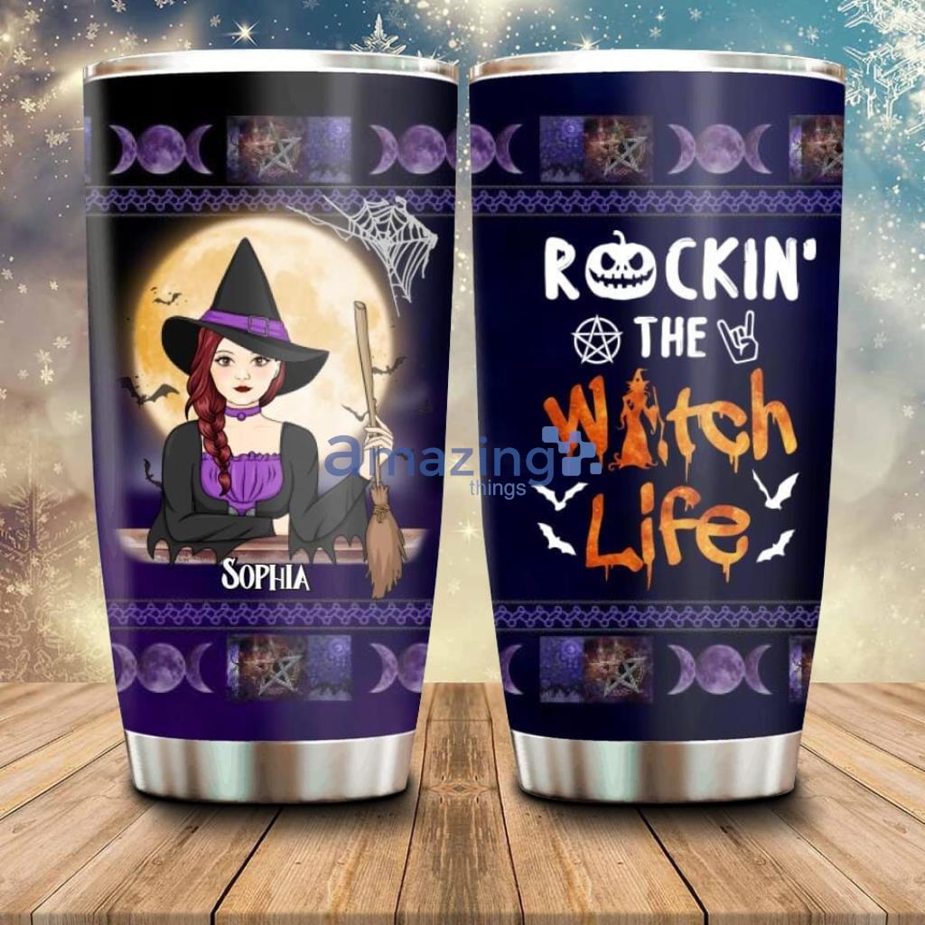 Personalized Witch Tumbler Halloween Rockin' The Witch Life - Custom Personalized Witch Tumbler - Halloween Gift Idea - Rockin' The Witch Life_7675