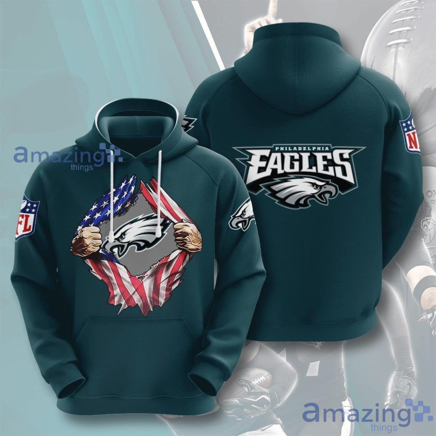 Philadelphia Eagles American Flag 3D Hoodie For Fans Product Photo 1 Philadelphia Eagles American Flag 3D Hoodie For Fans Product Photo 1