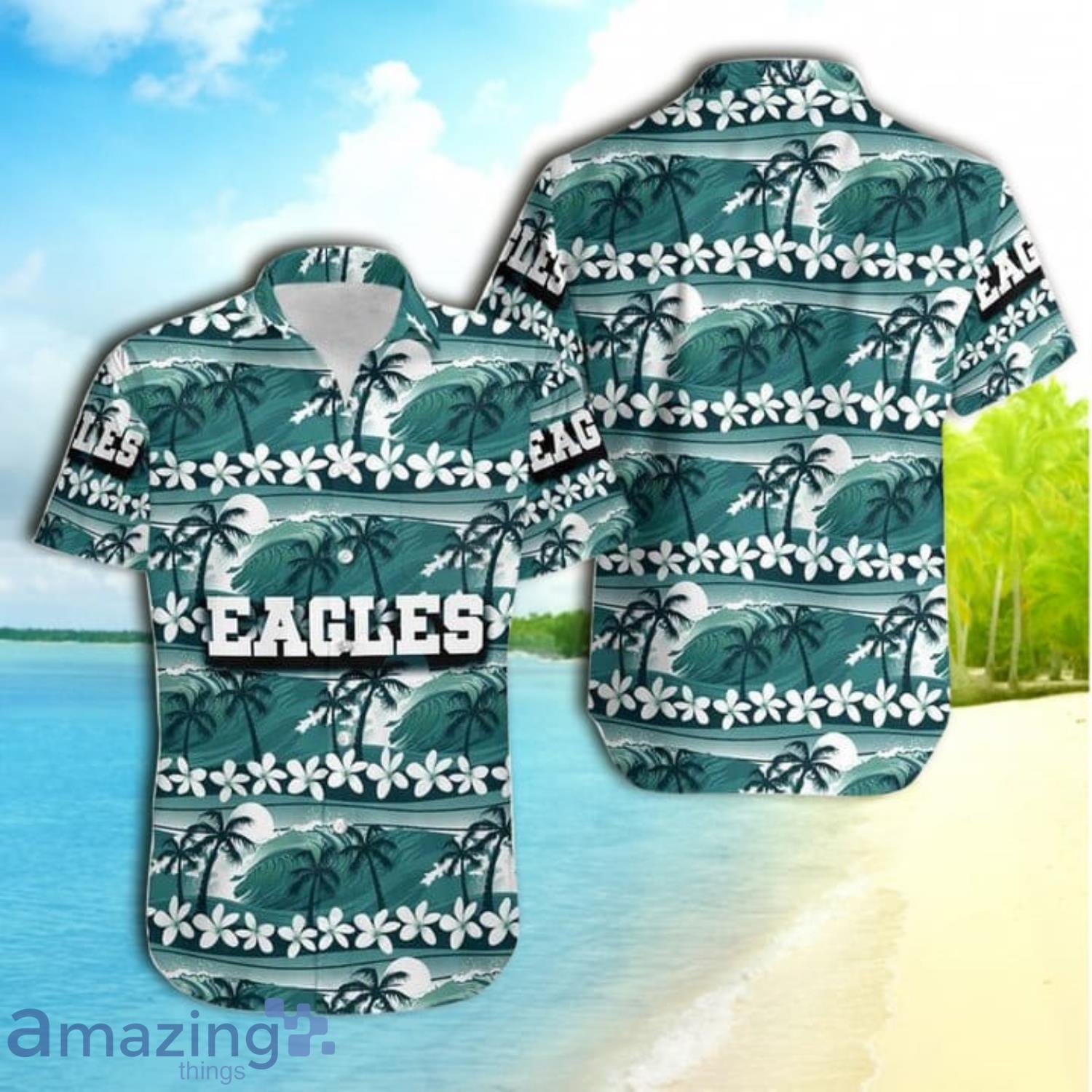Philadelphia Eagles Coconut Trees Nfl Gift For Fan Hawaii Shirt Product Photo 1