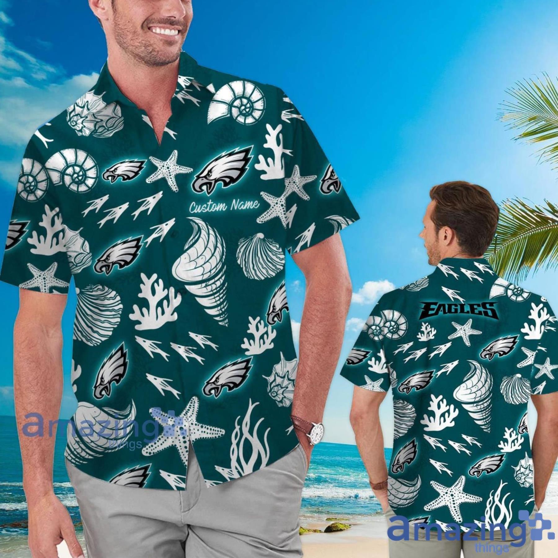 Custom Name Philadelphia Eagles NFL Summer Customized Hawaiian Shirt For  Men And Women - T-shirts Low Price