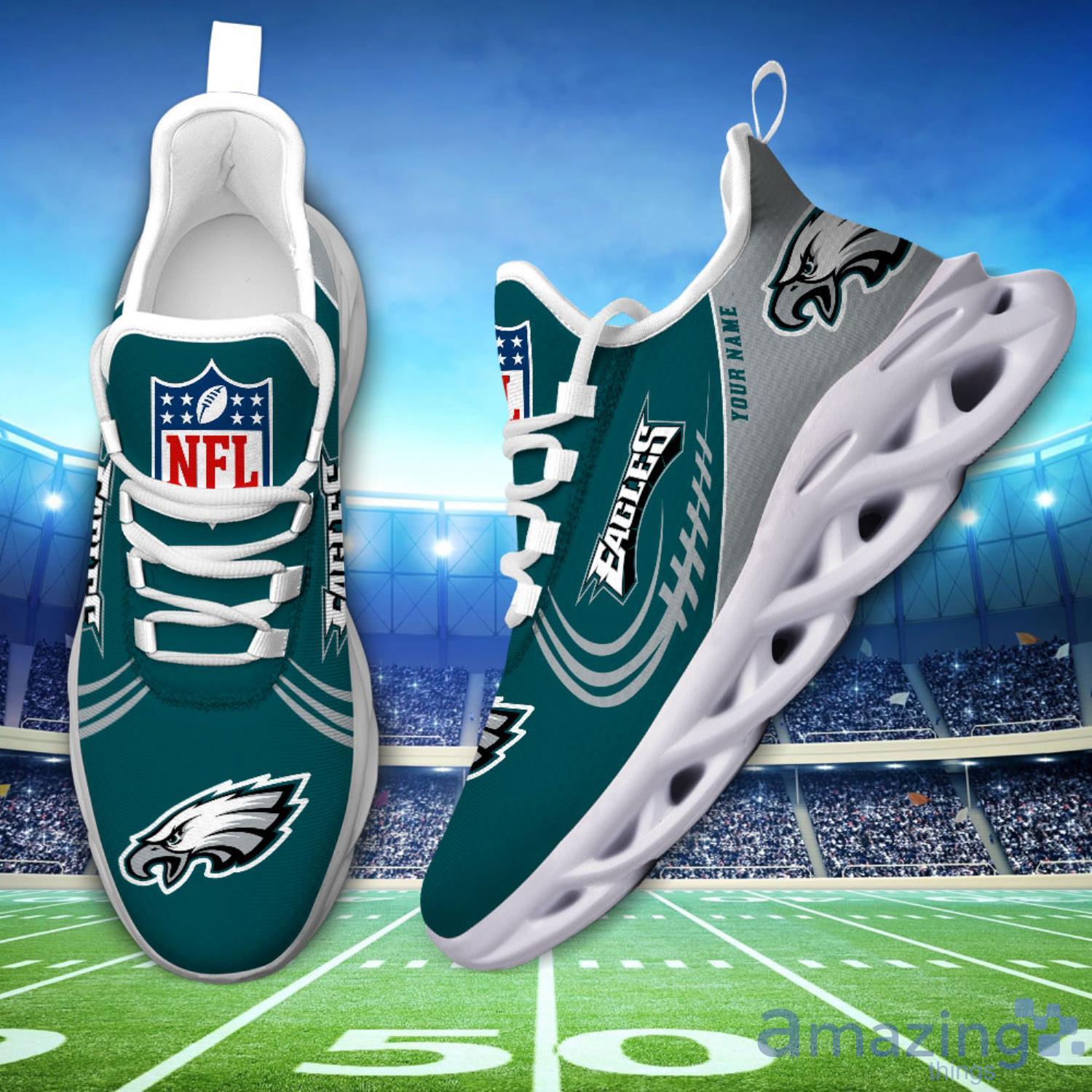 Philadelphia Eagles Fans Gift Custom Name Max Soul Shoes Sneakers Product Photo 1