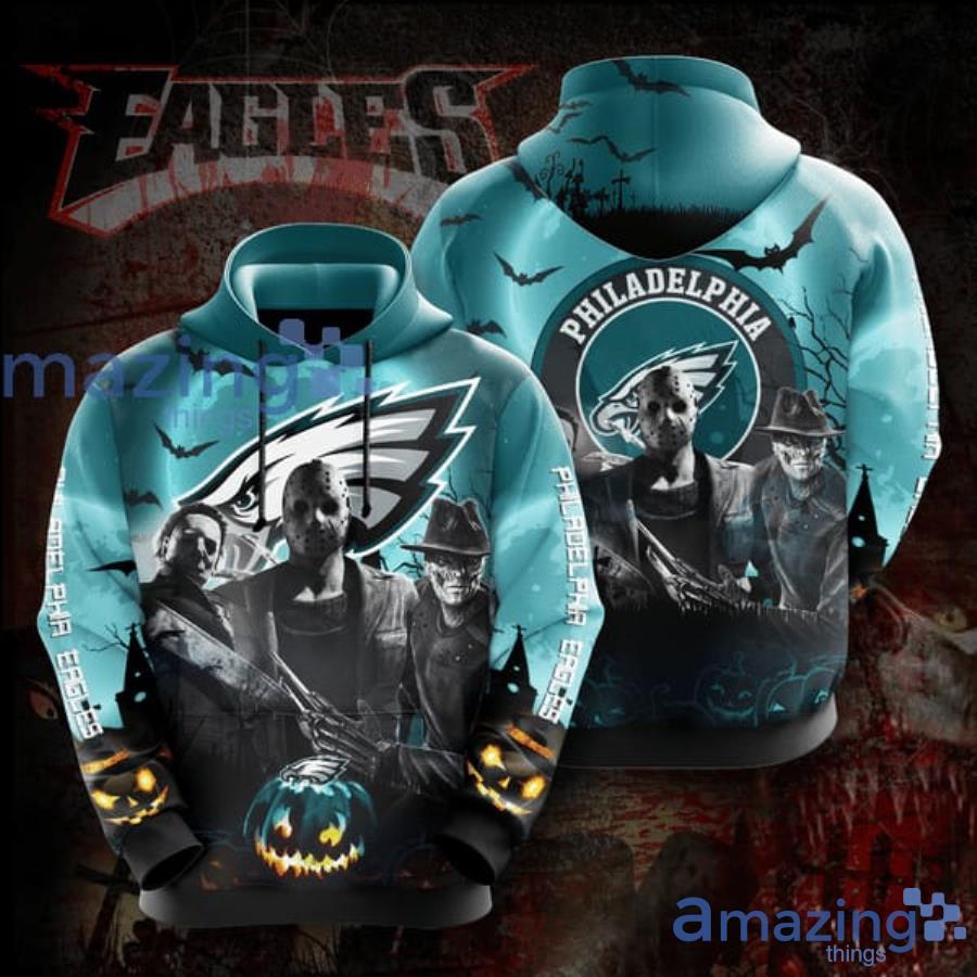 Philadelphia Eagles T shirt 3D Halloween Horror For Men And Women