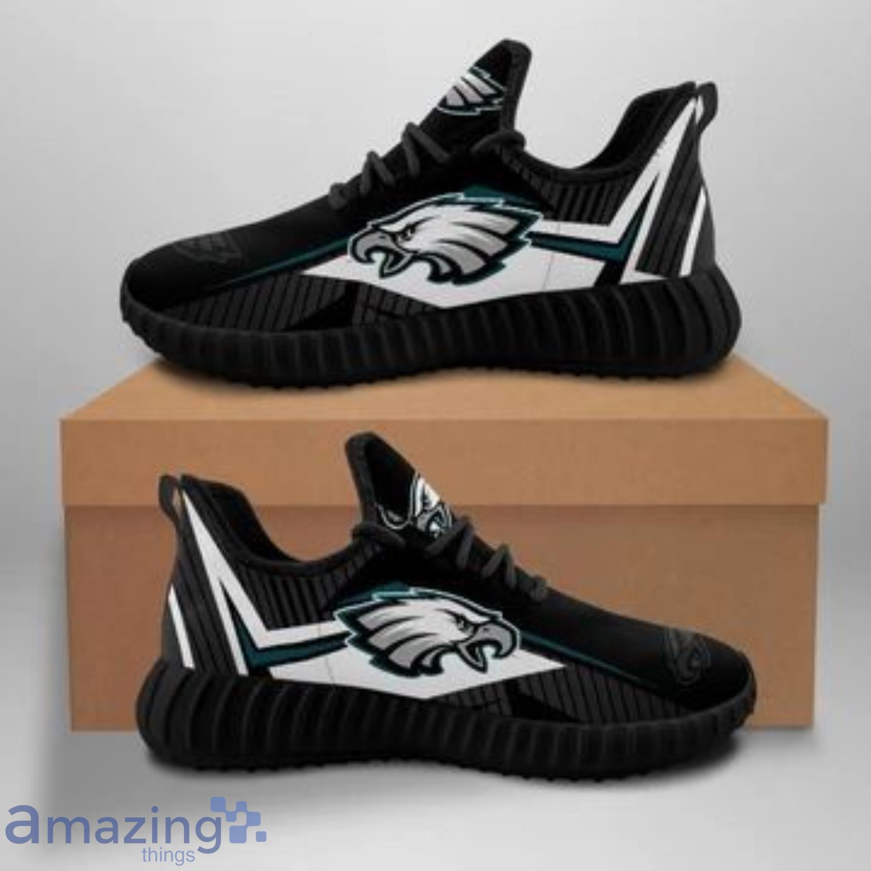 Philadelphia Eagles NFL Black Running Walking Shoes Reze Sneakers Product Photo 1