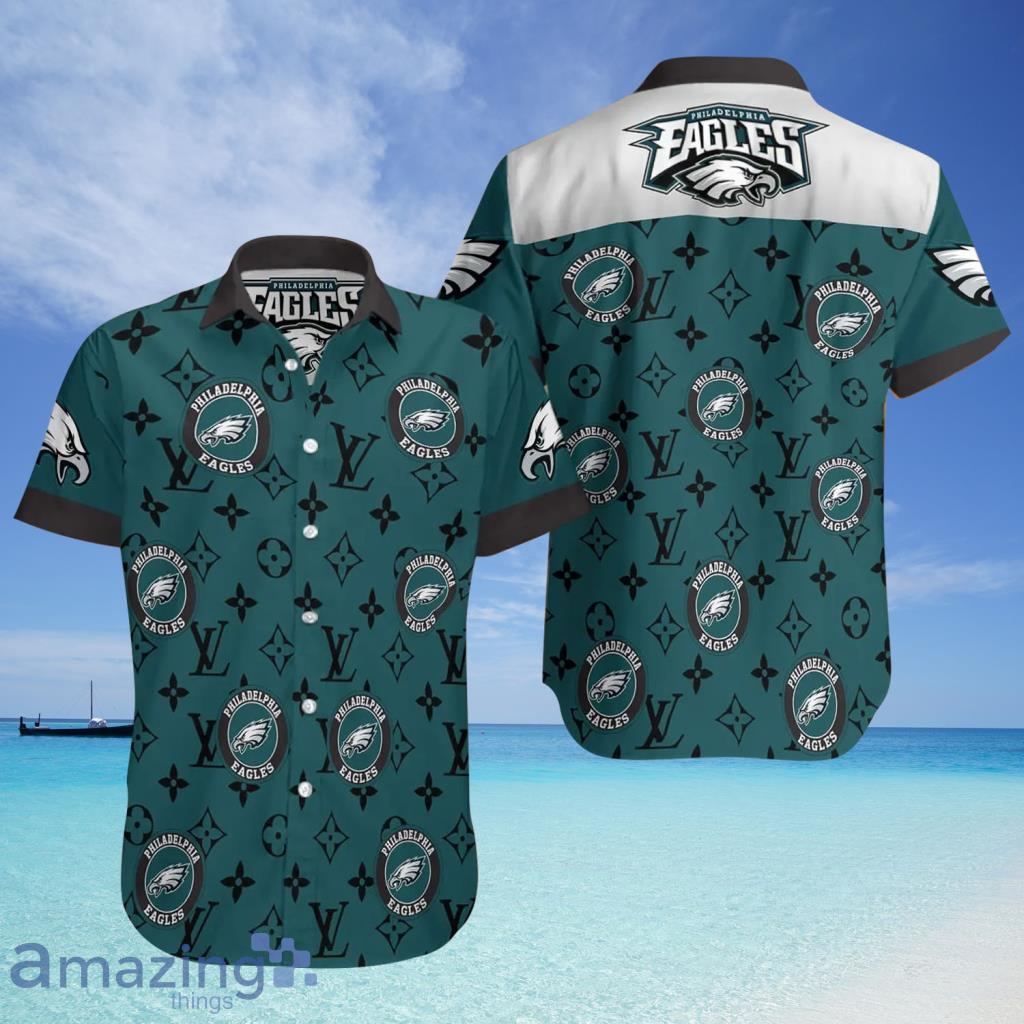 NFL 3D Hawaiian Shirt Men Philadelphia Eagles Shirt Flower Print