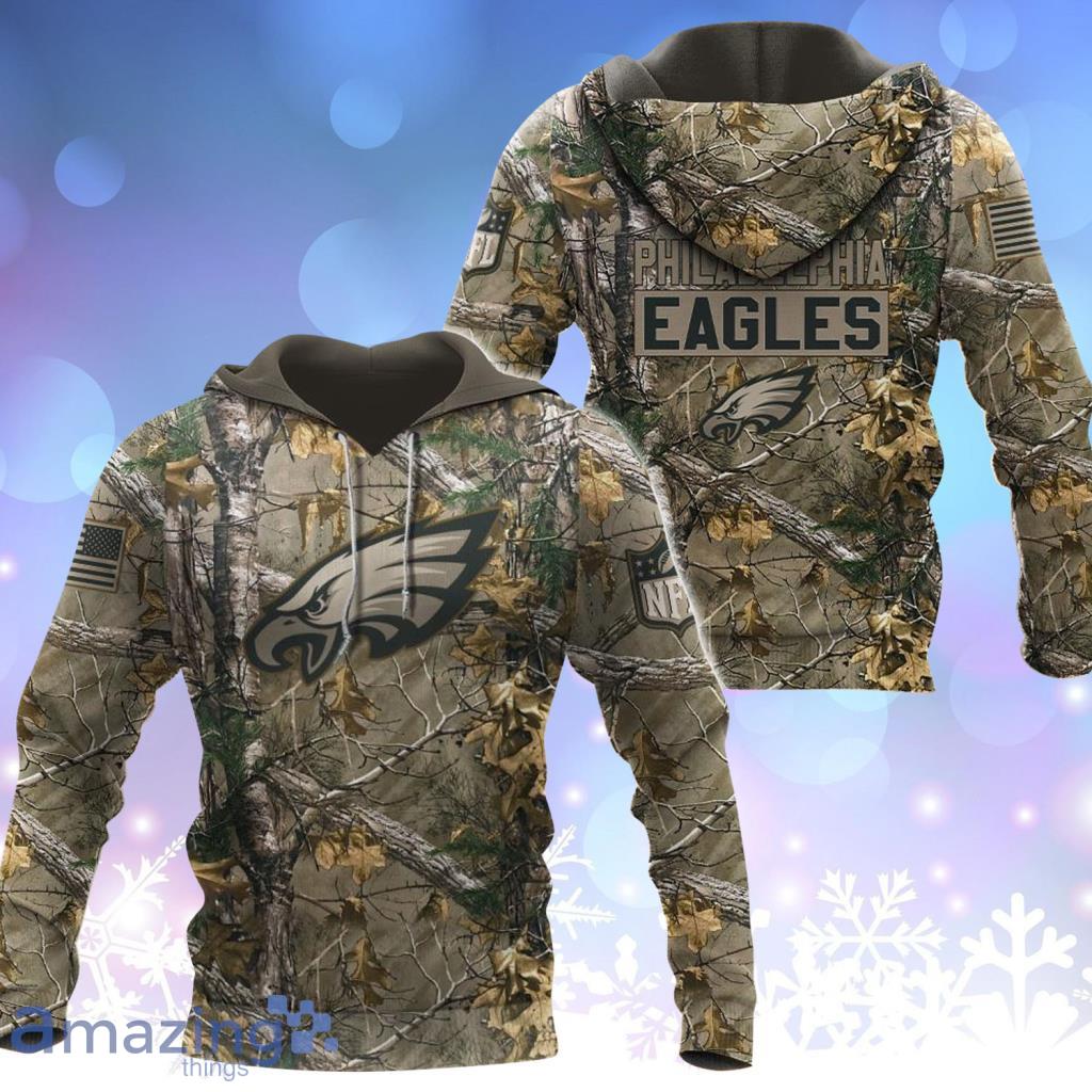 Philadelphia Eagles NFL Hunting Camo Hoodie 3D For Fans - Philadelphia Eagles NFL Hunting Camo Hoodie 3D For Fans